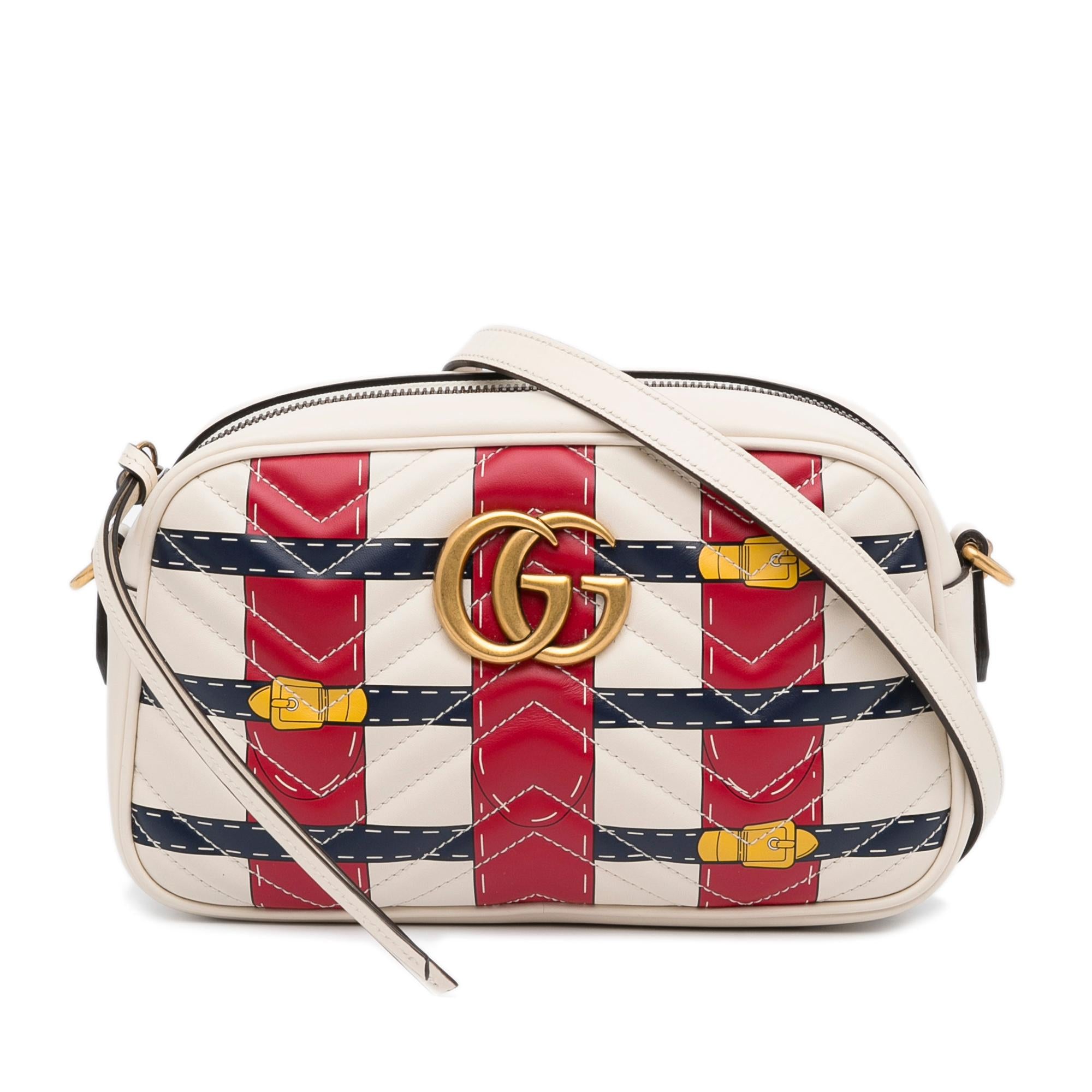 Gucci Small GG Marmont Matelasse Trompe L'Oeil Crossbody (SHG-5QnTSu)