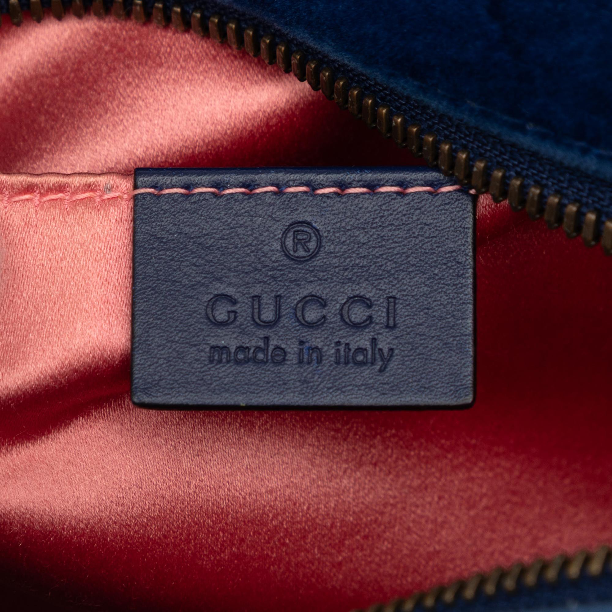 Gucci Small GG Marmont Matelasse Velvet Crossbody