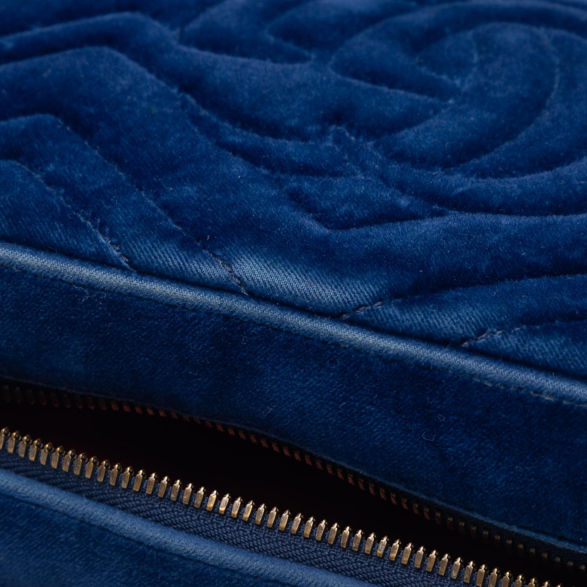 Gucci Small GG Marmont Matelasse Velvet Crossbody