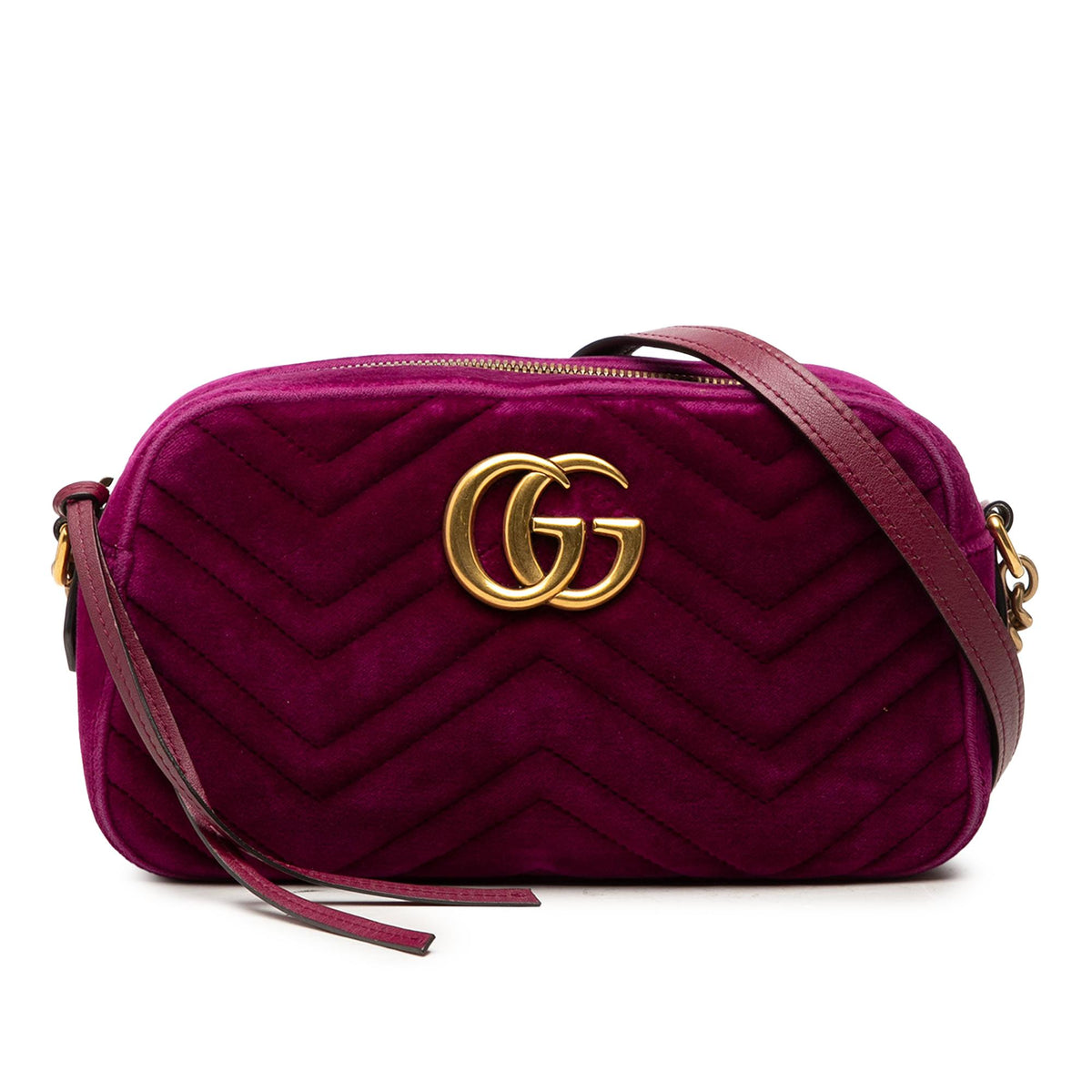 Gucci Small GG Marmont Matelasse Velvet Crossbody