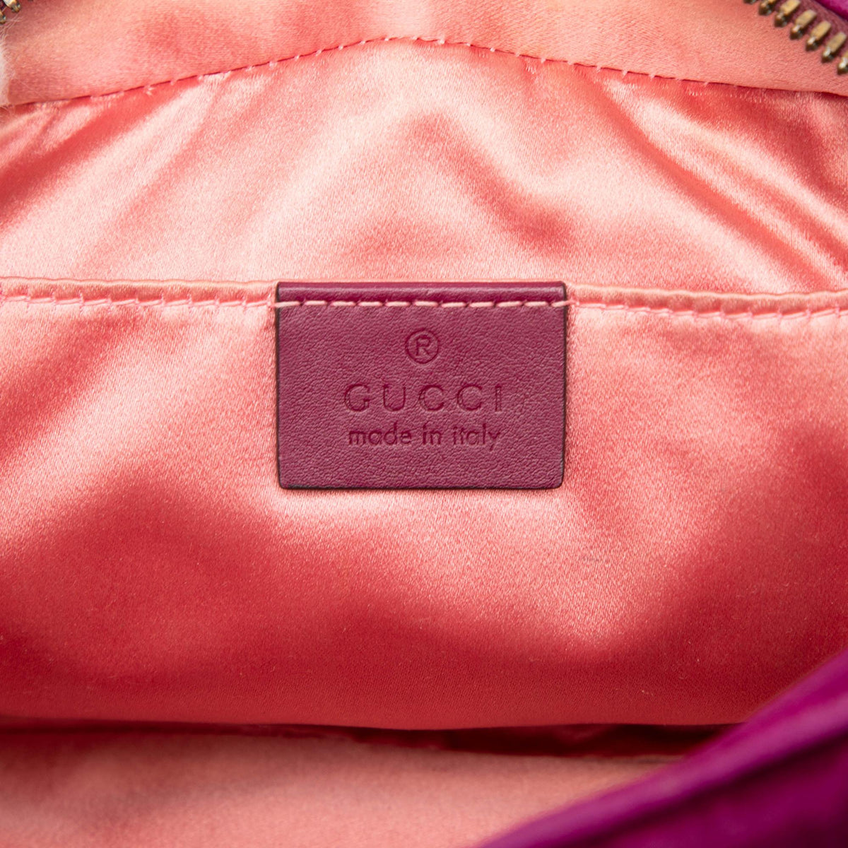 Gucci Small GG Marmont Matelasse Velvet Crossbody