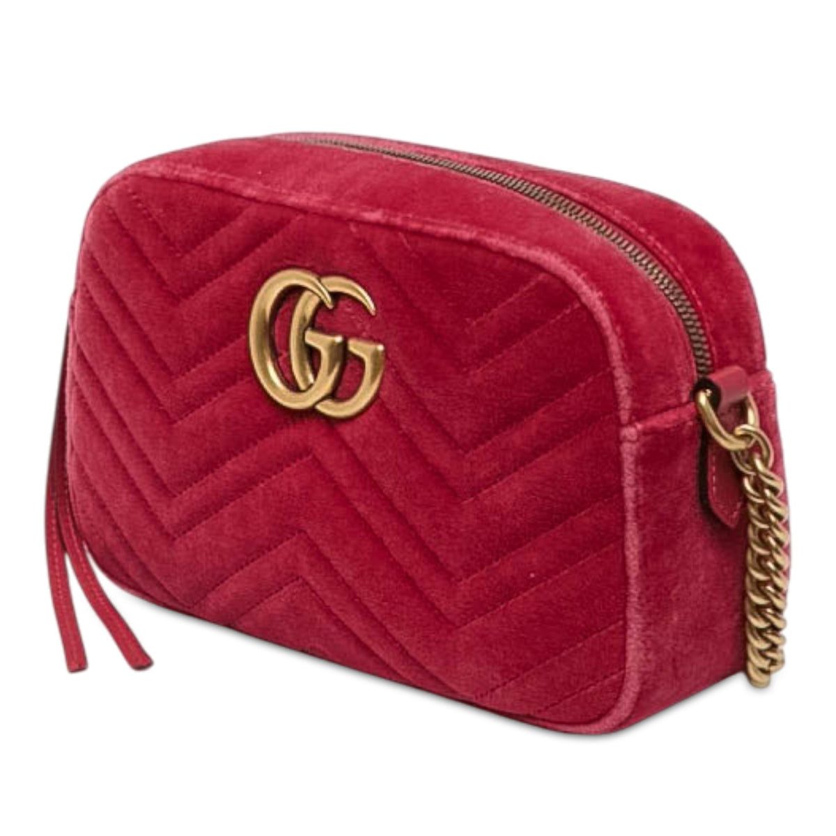 Gucci Small GG Marmont Matelasse Velvet Crossbody