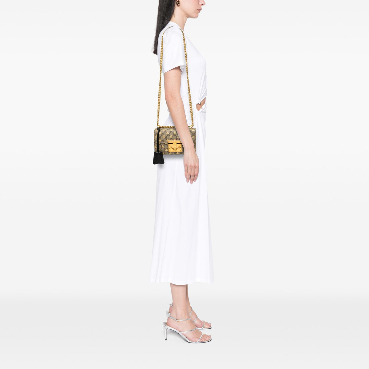 Gucci Small GG Supreme Bee Padlock Crossbody