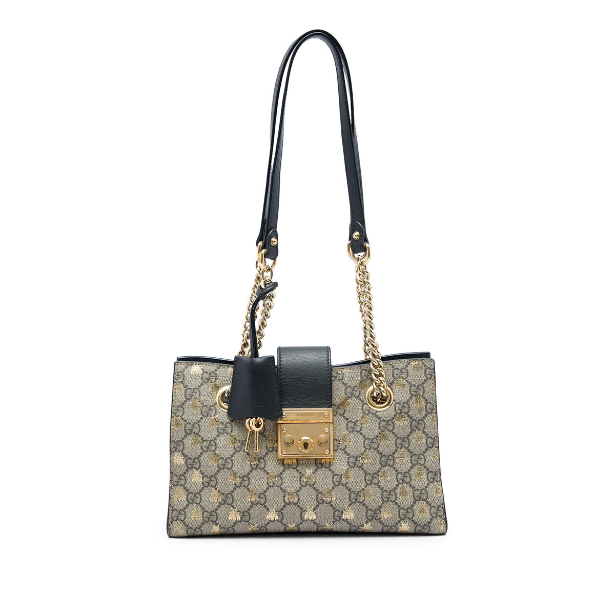Gucci Small GG Supreme Bee Padlock Tote
