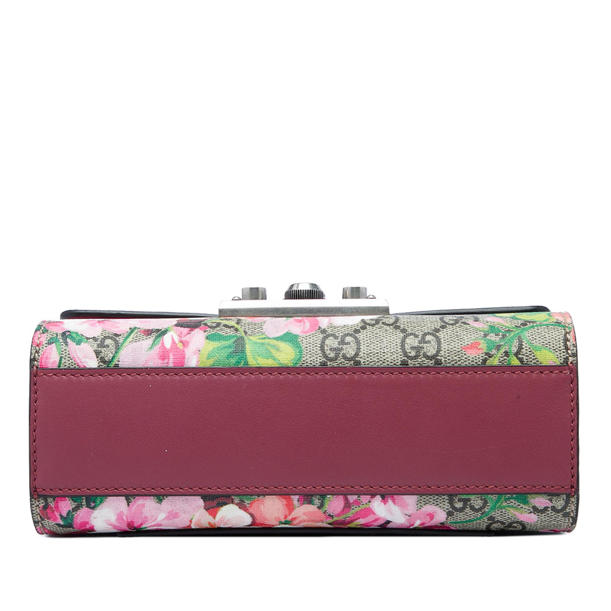 Gucci Small GG Supreme Blooms Padlock Crossbody