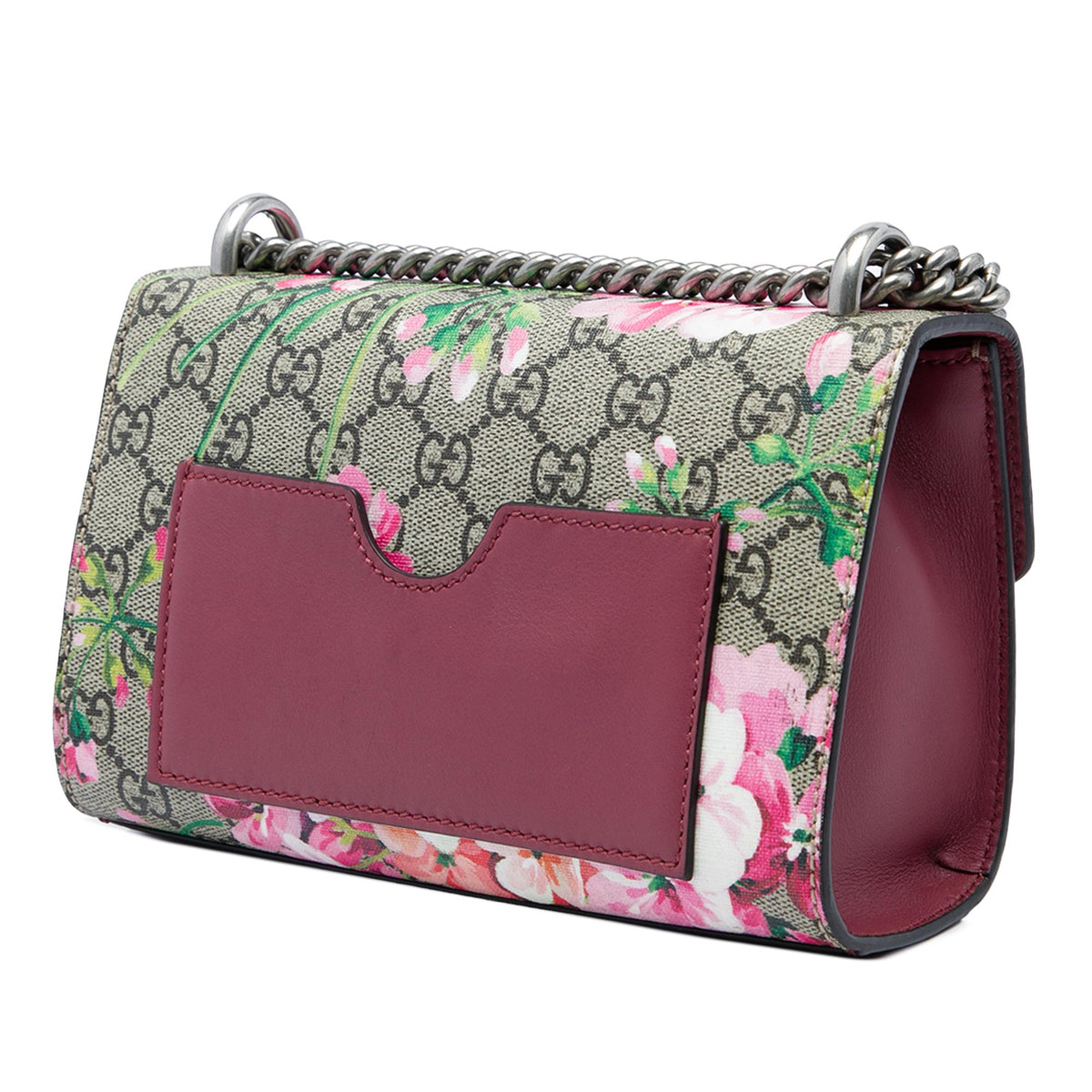 Gucci Small GG Supreme Blooms Padlock Crossbody