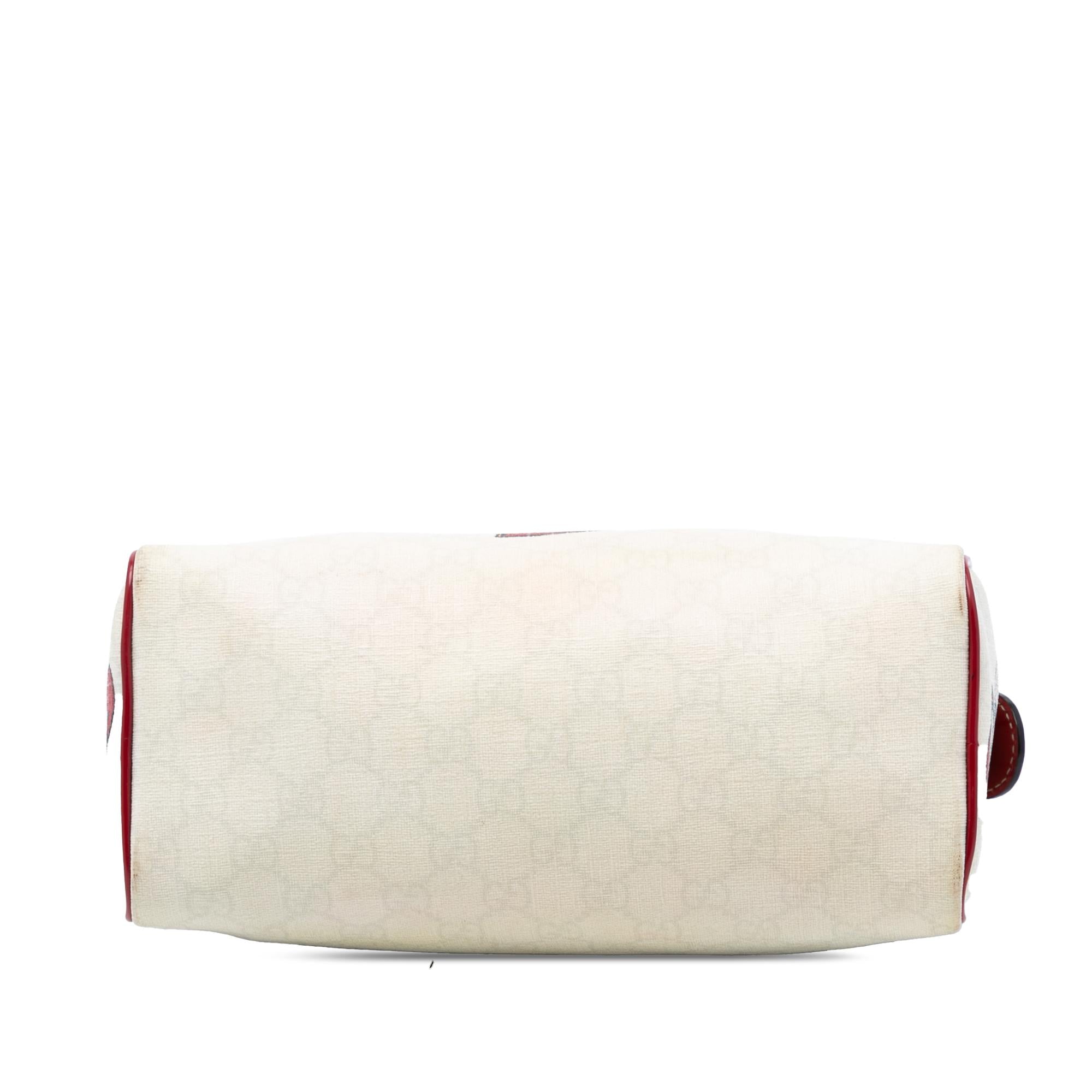 Gucci Small GG Supreme Joy Tattoo Heart Boston Bag