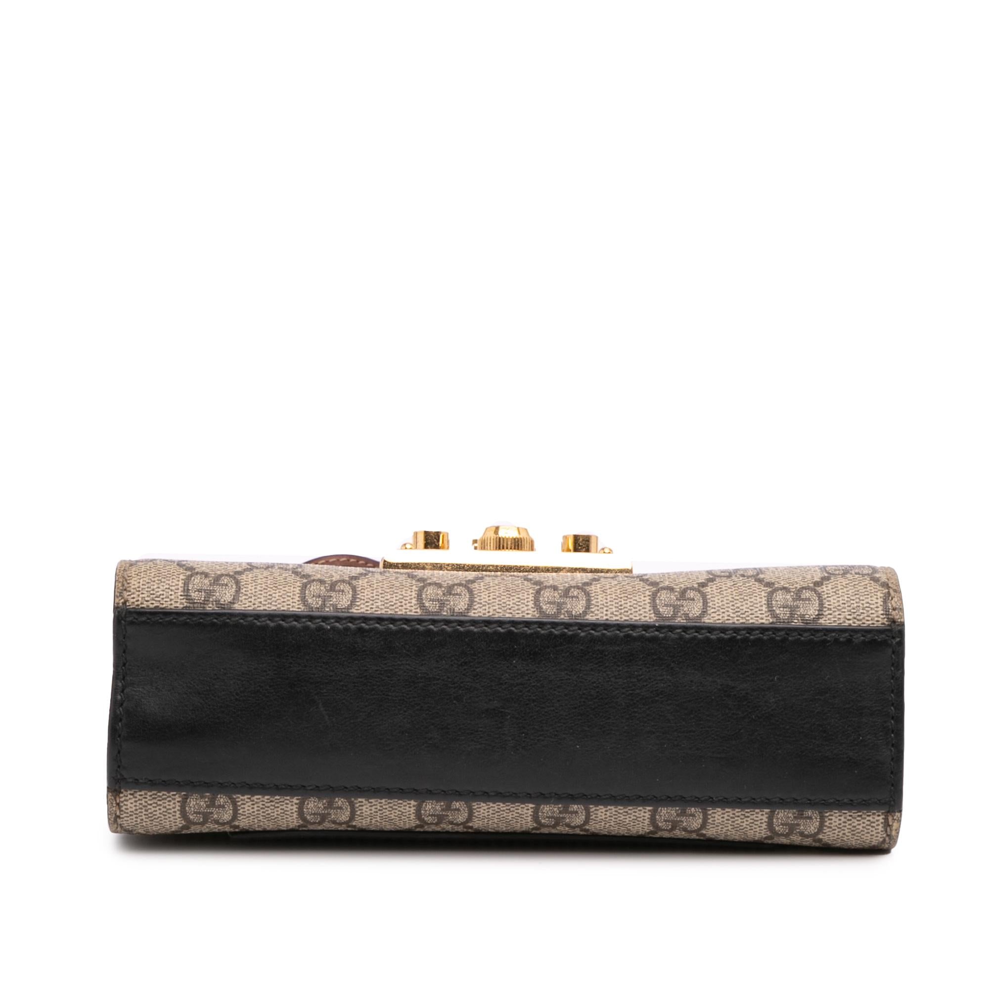 Gucci Small GG Supreme Padlock Crossbody