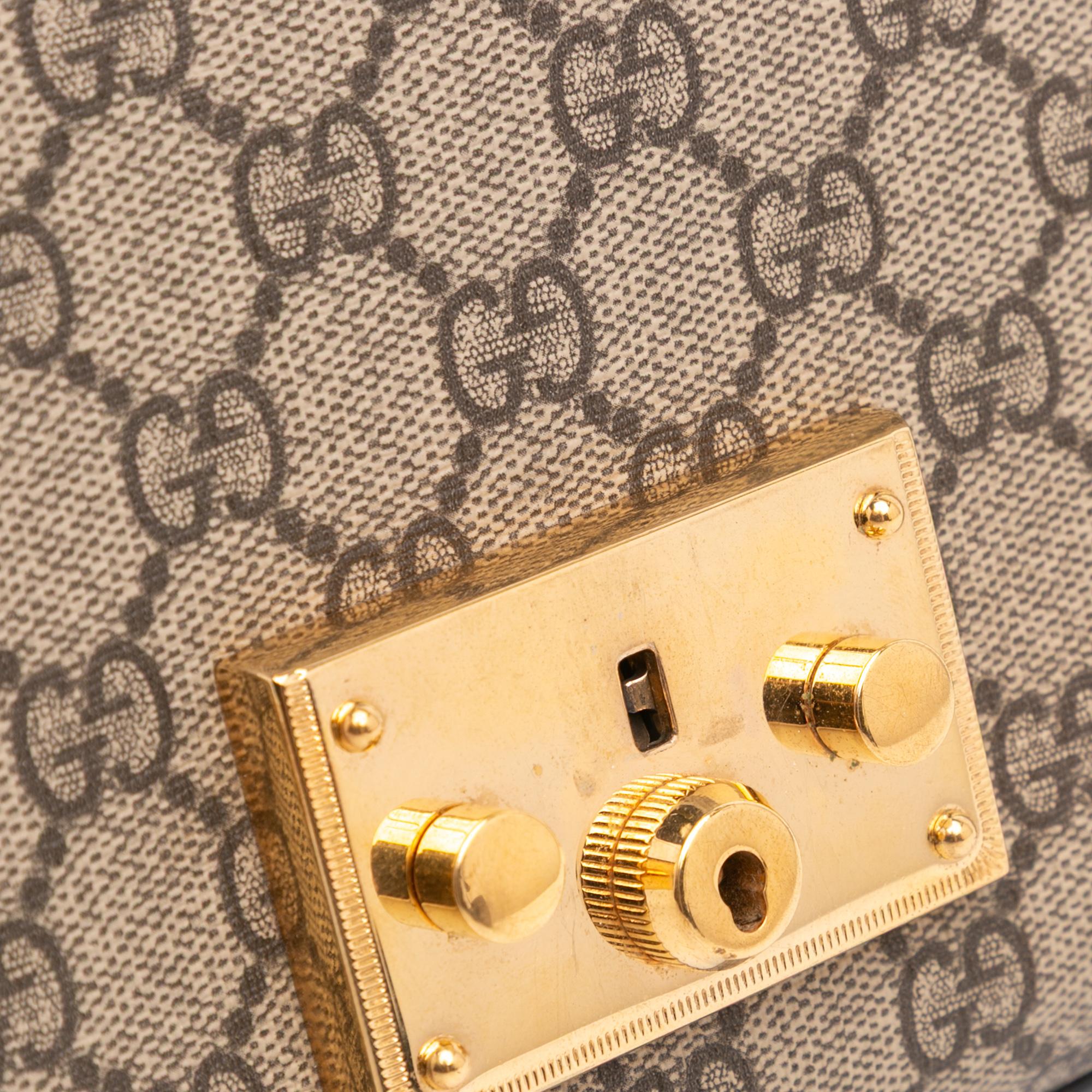 Gucci Small GG Supreme Padlock Crossbody