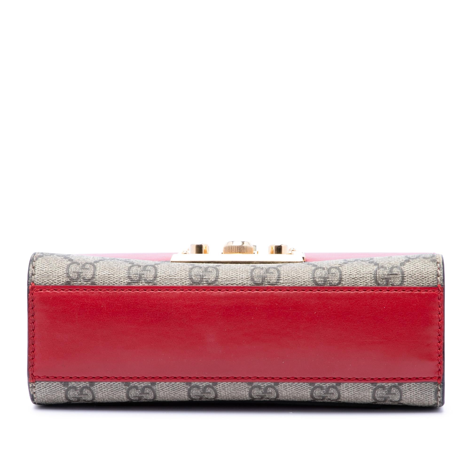 Gucci Small GG Supreme Padlock Crossbody