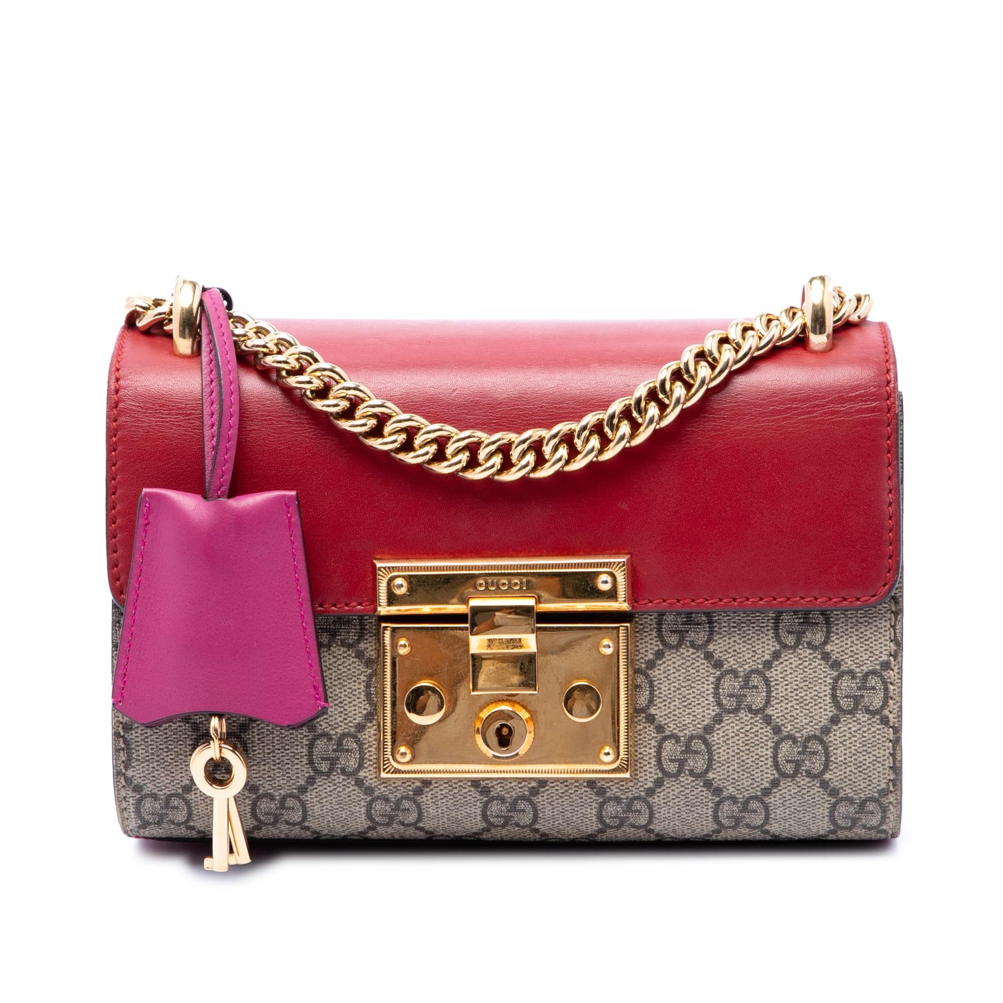 Gucci Small GG Supreme Padlock Crossbody