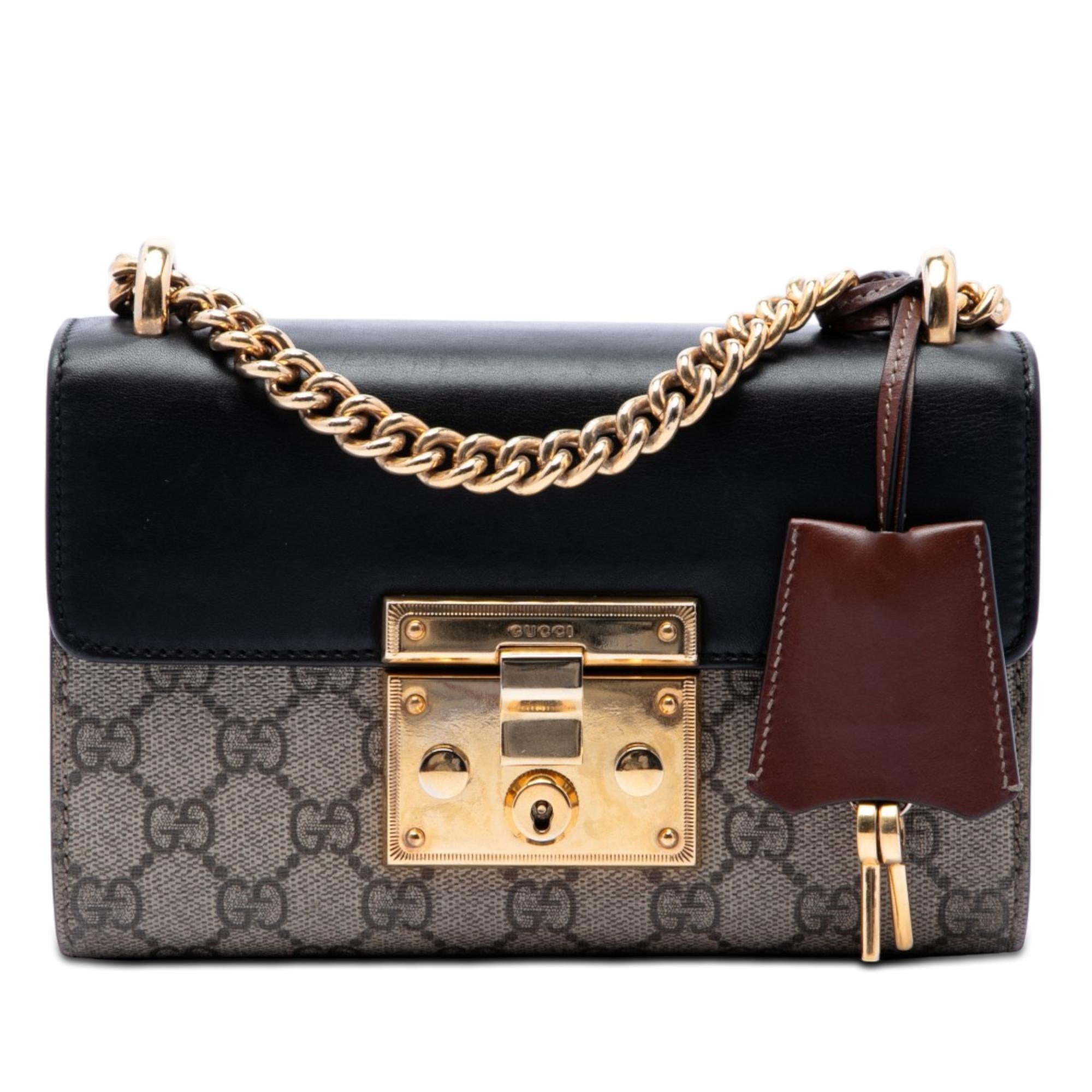 Gucci Small GG Supreme Padlock Crossbody