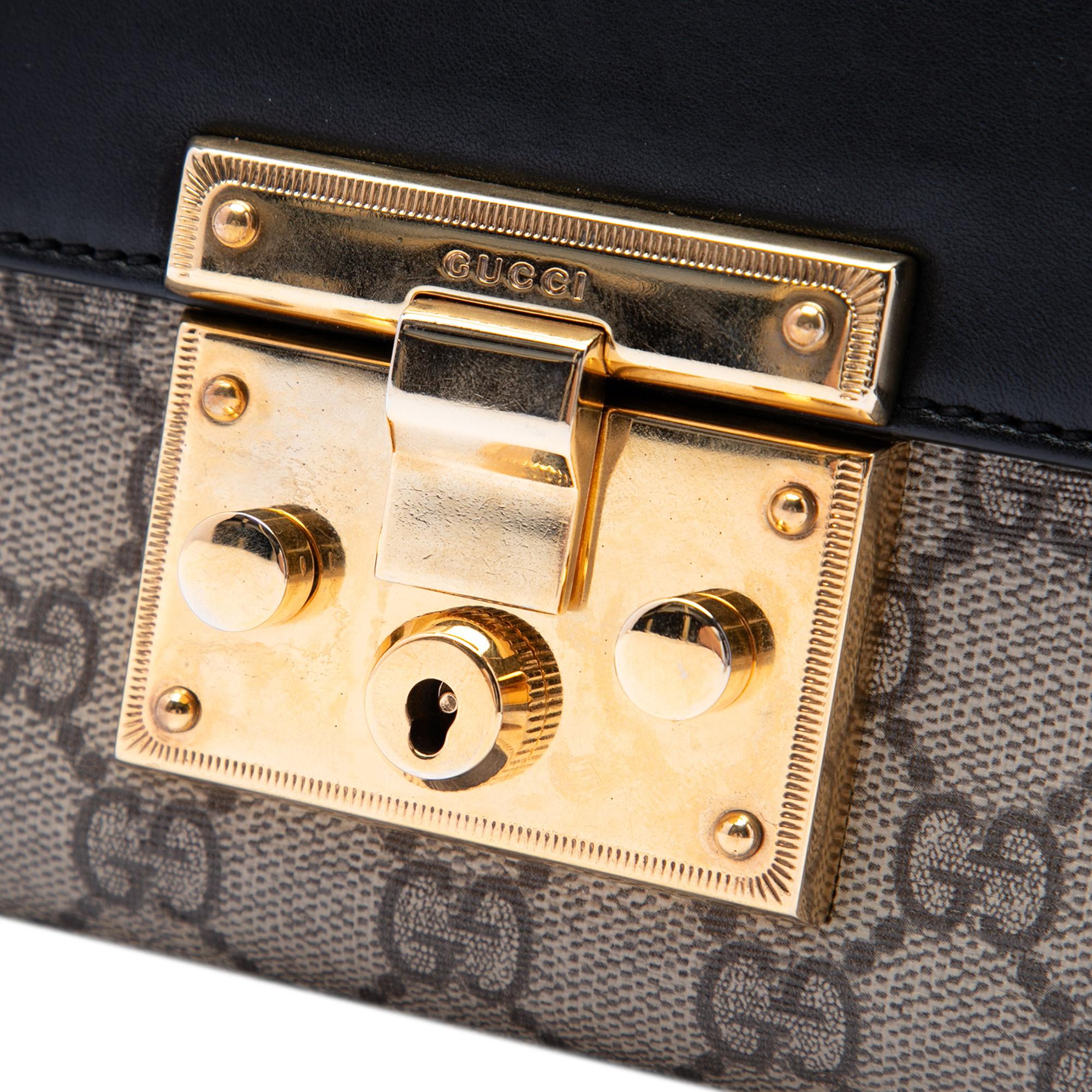 Gucci Small GG Supreme Padlock Crossbody