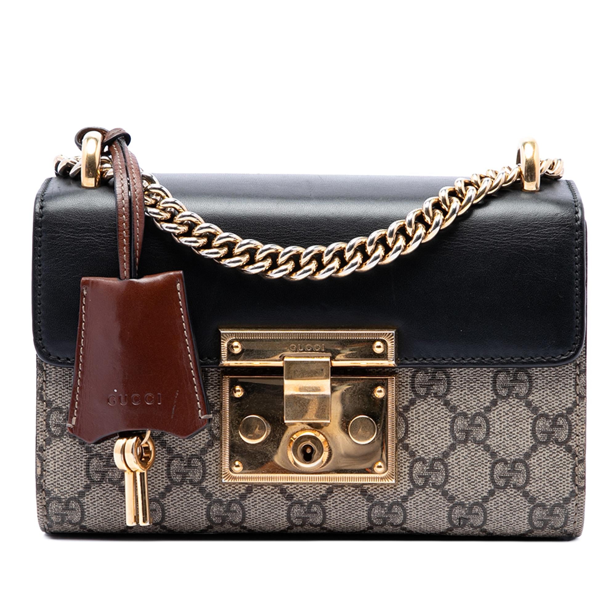 Gucci Small GG Supreme Padlock Crossbody