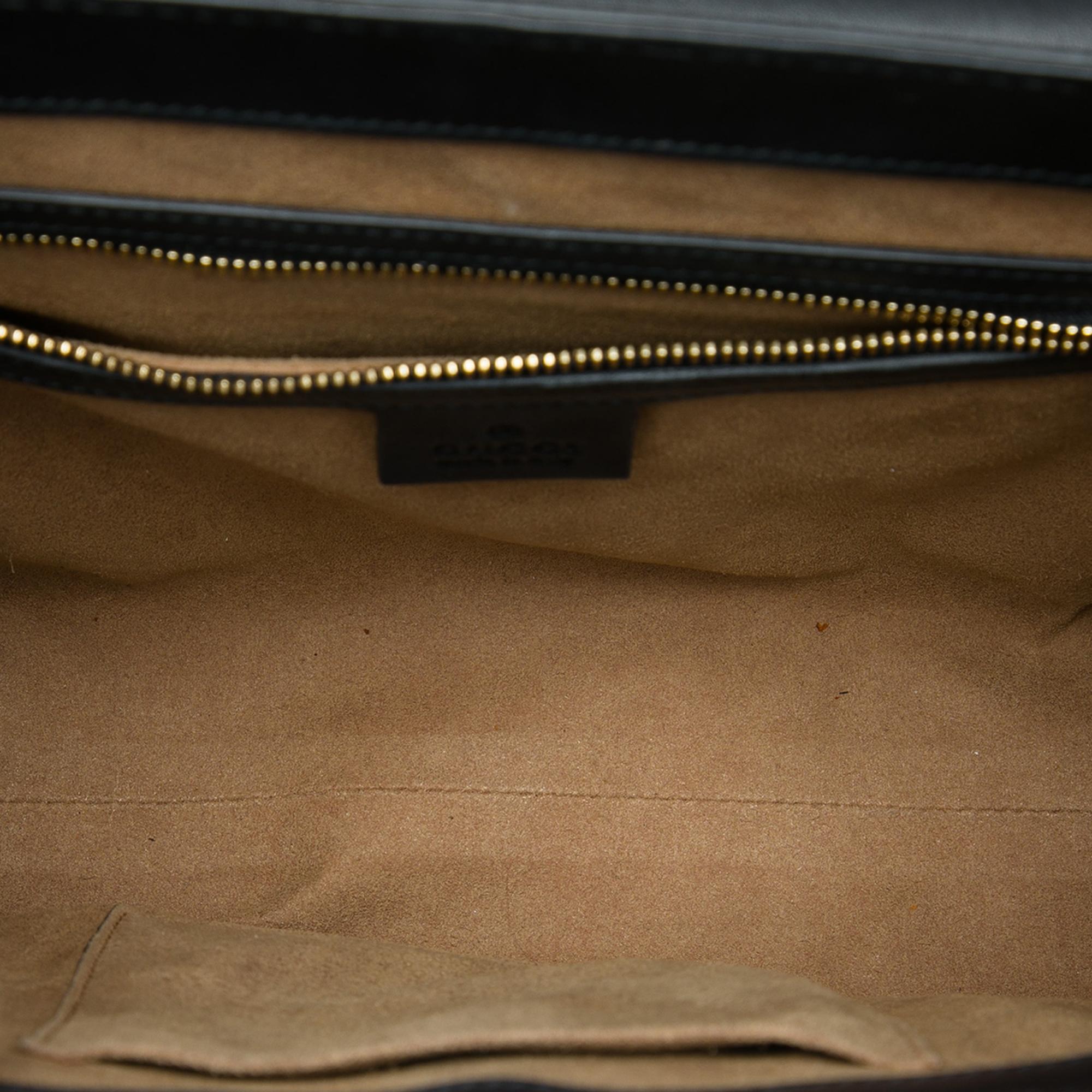 Gucci Small GG Supreme Padlock Satchel