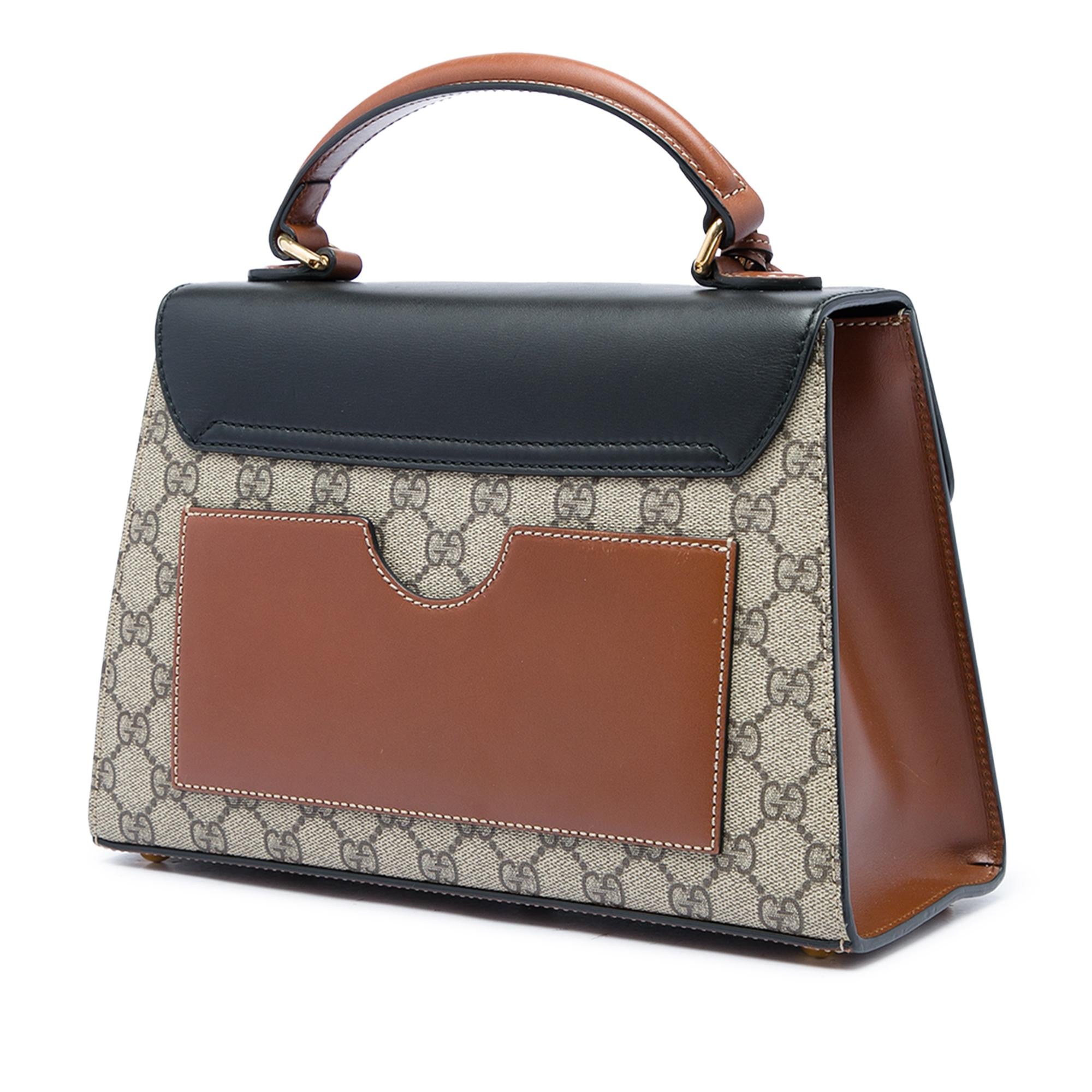Gucci Small GG Supreme Padlock Satchel