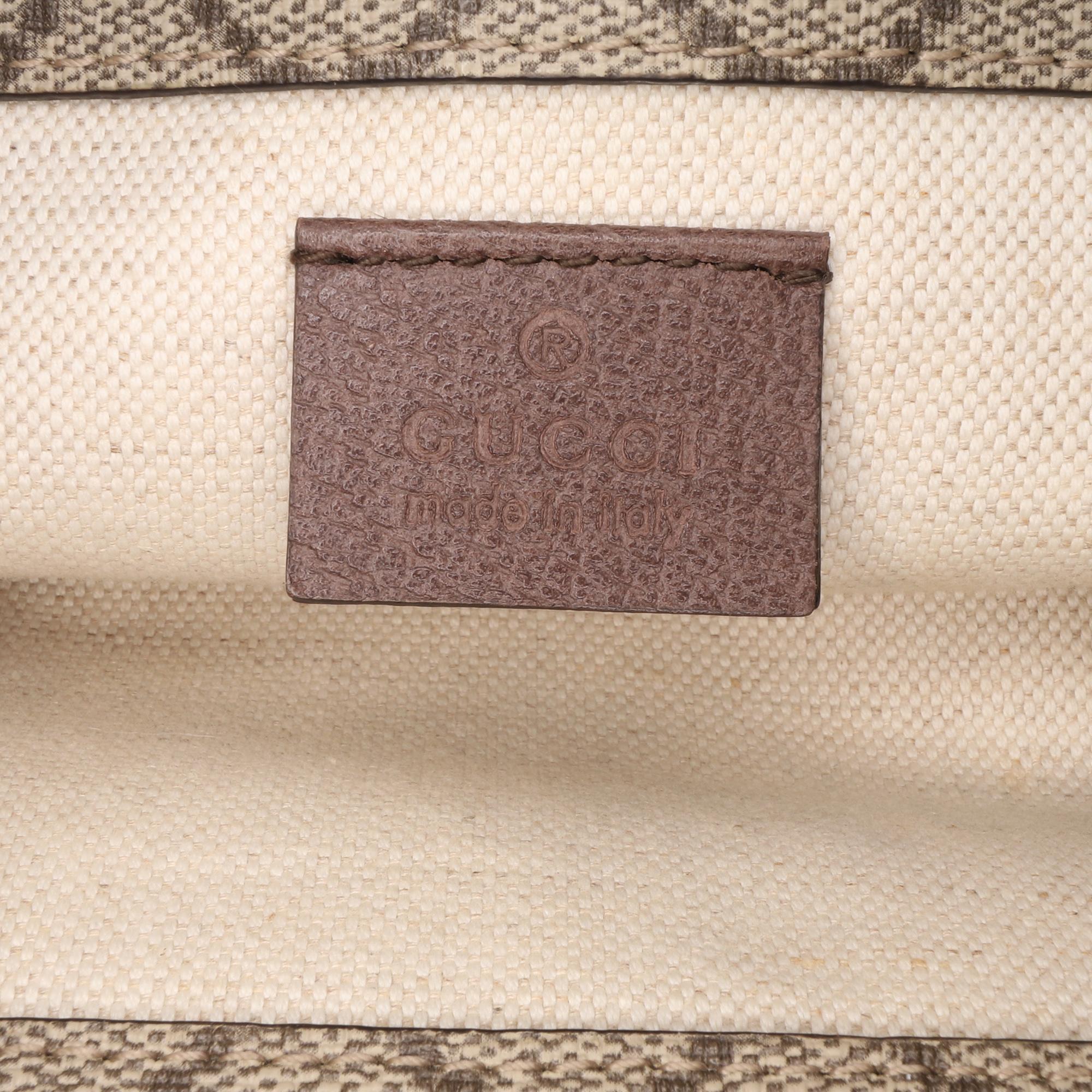 Gucci Small GG Supreme Web Neo Vintage Double Flap Messenger Bag