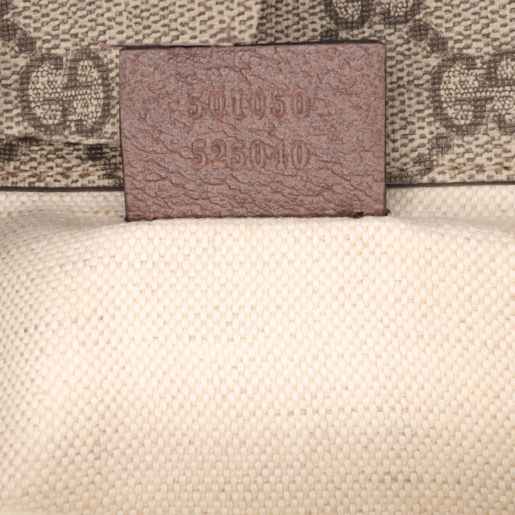 Gucci Small GG Supreme Web Neo Vintage Double Flap Messenger Bag