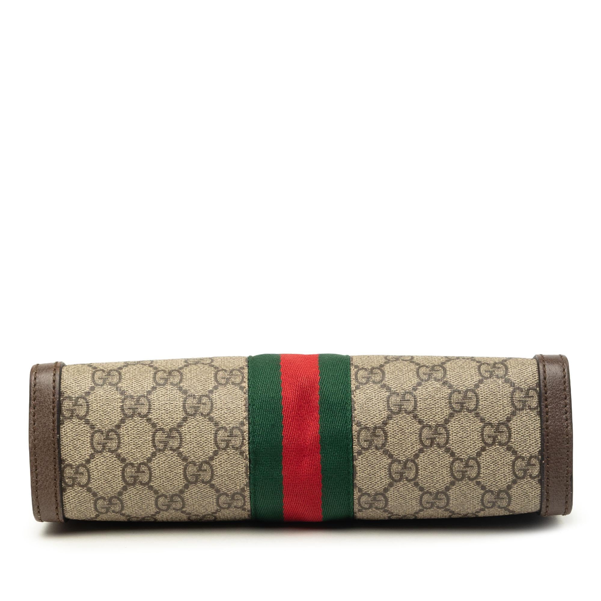Gucci Small GG Supreme Web Ophidia Chain Crossbody