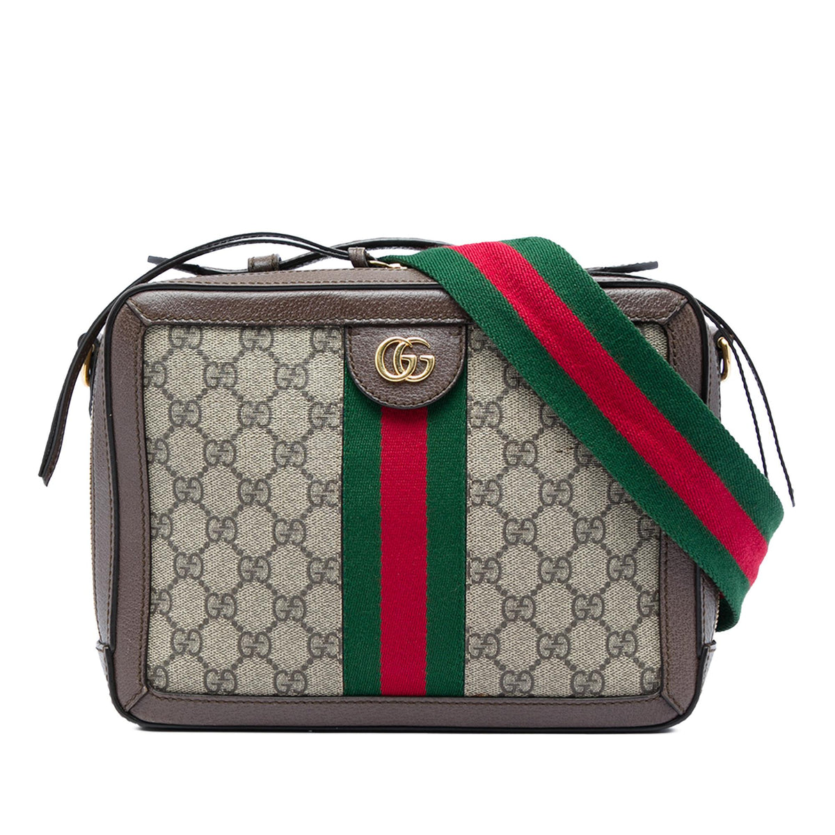 Gucci Small GG Supreme Web Ophidia Satchel