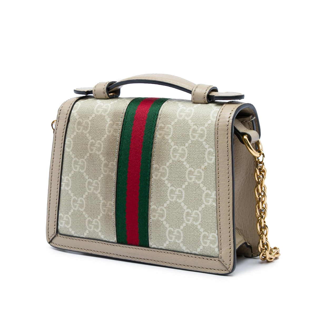 Gucci Small GG Supreme Web Ophidia Top Handle Bag