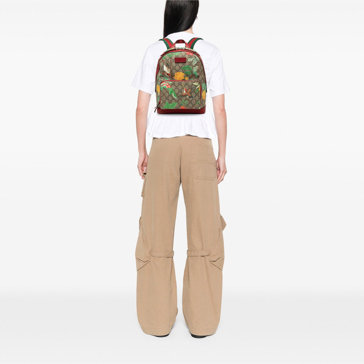 Gucci Small GG Supreme Web Tian Backpack