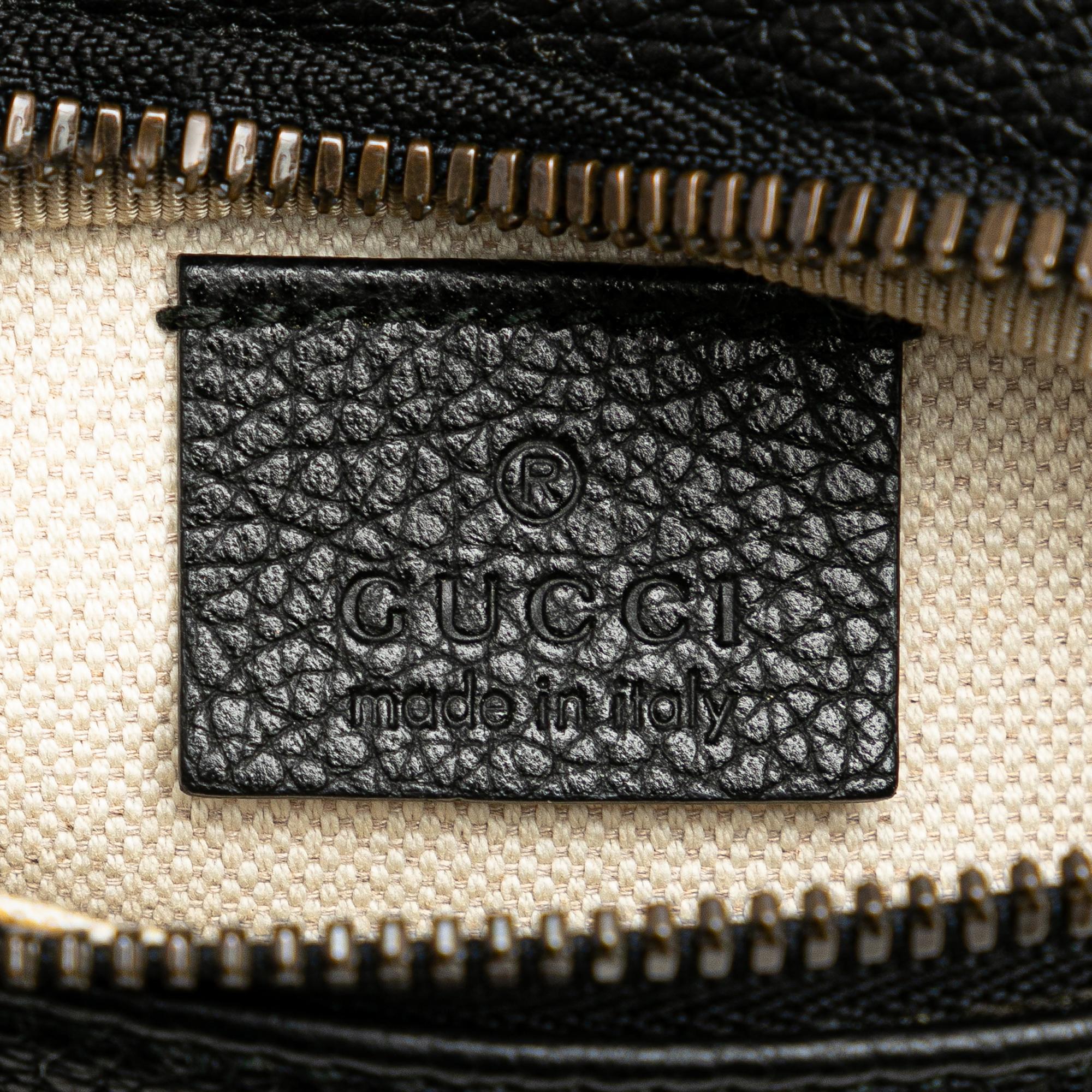 Gucci Small Grained Calfskin Web Logo Belt Bag