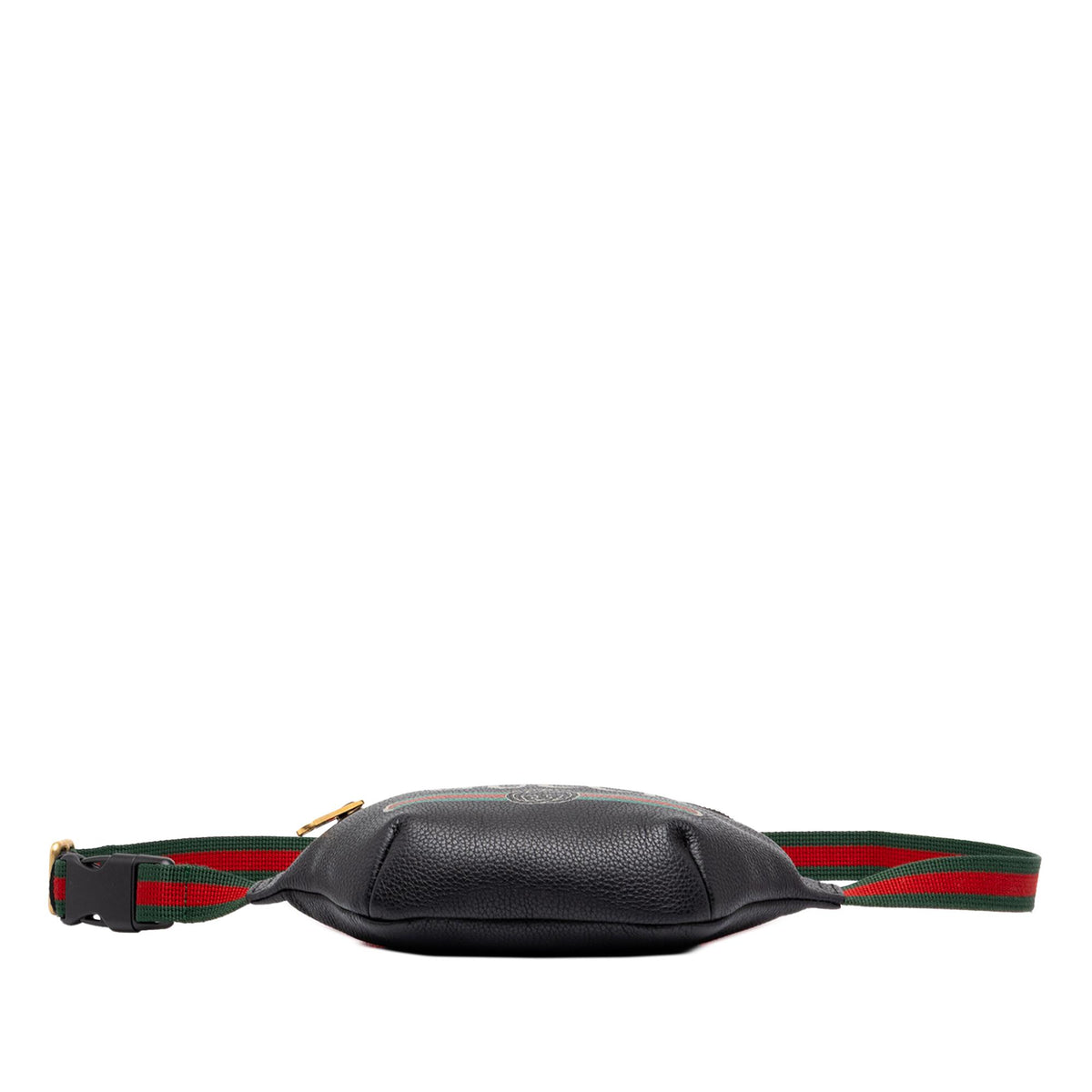 Gucci Small Grained Calfskin Web Logo Belt Bag