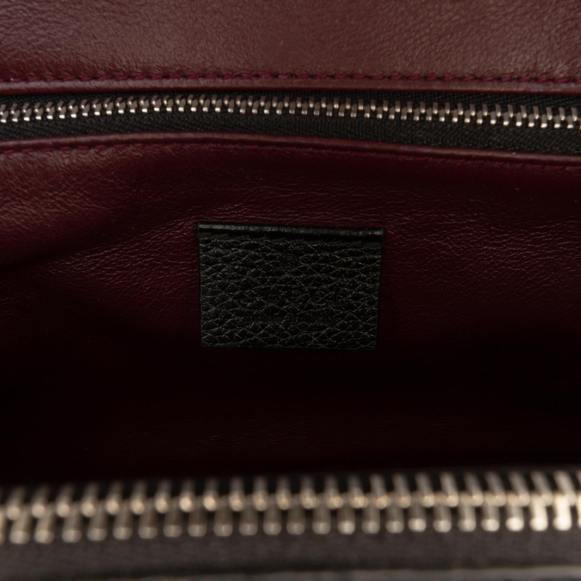 Gucci Small Grained Calfskin Zumi Top Handle Bag