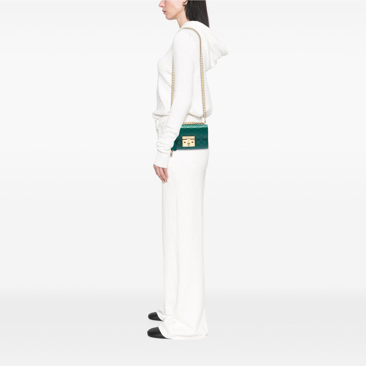 Gucci Small Guccissima Padlock Crossbody