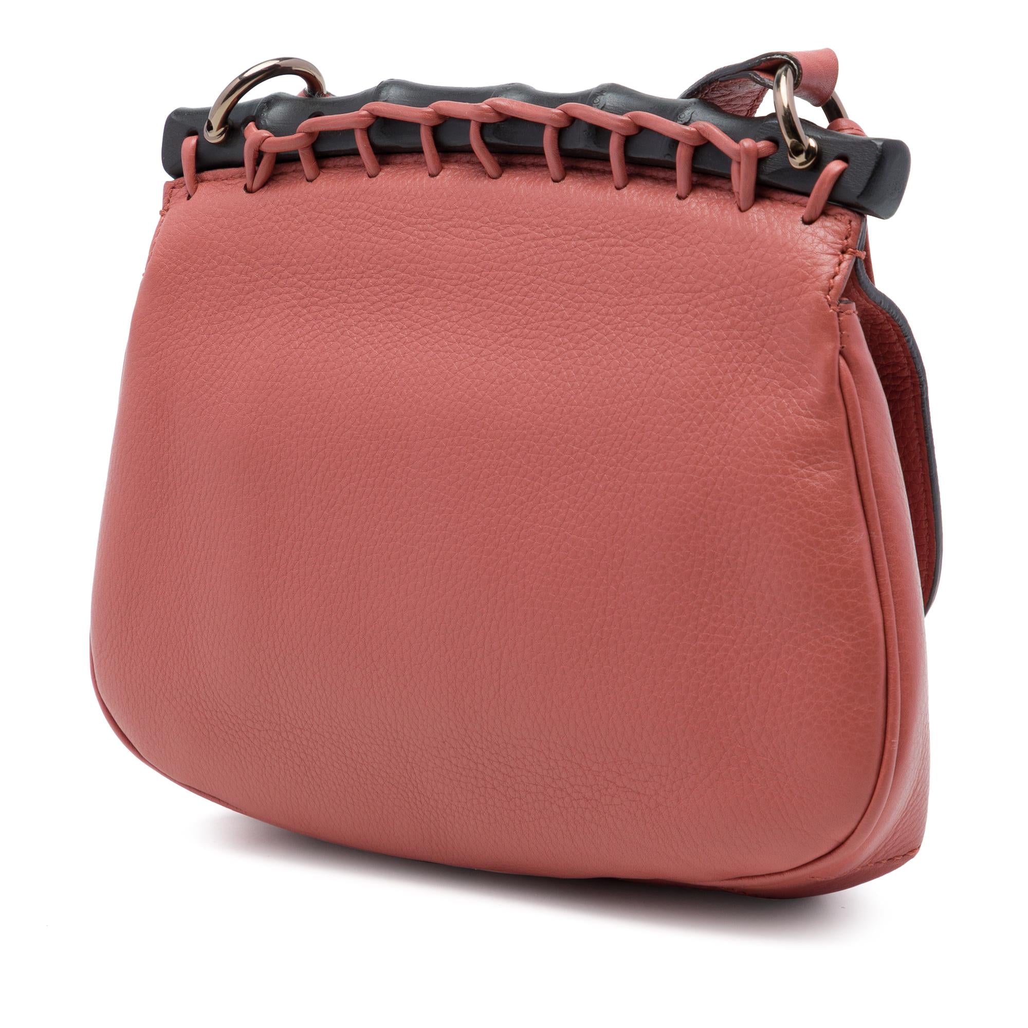 Gucci Small Leather Bamboo Nouveau Fringe Crossbody