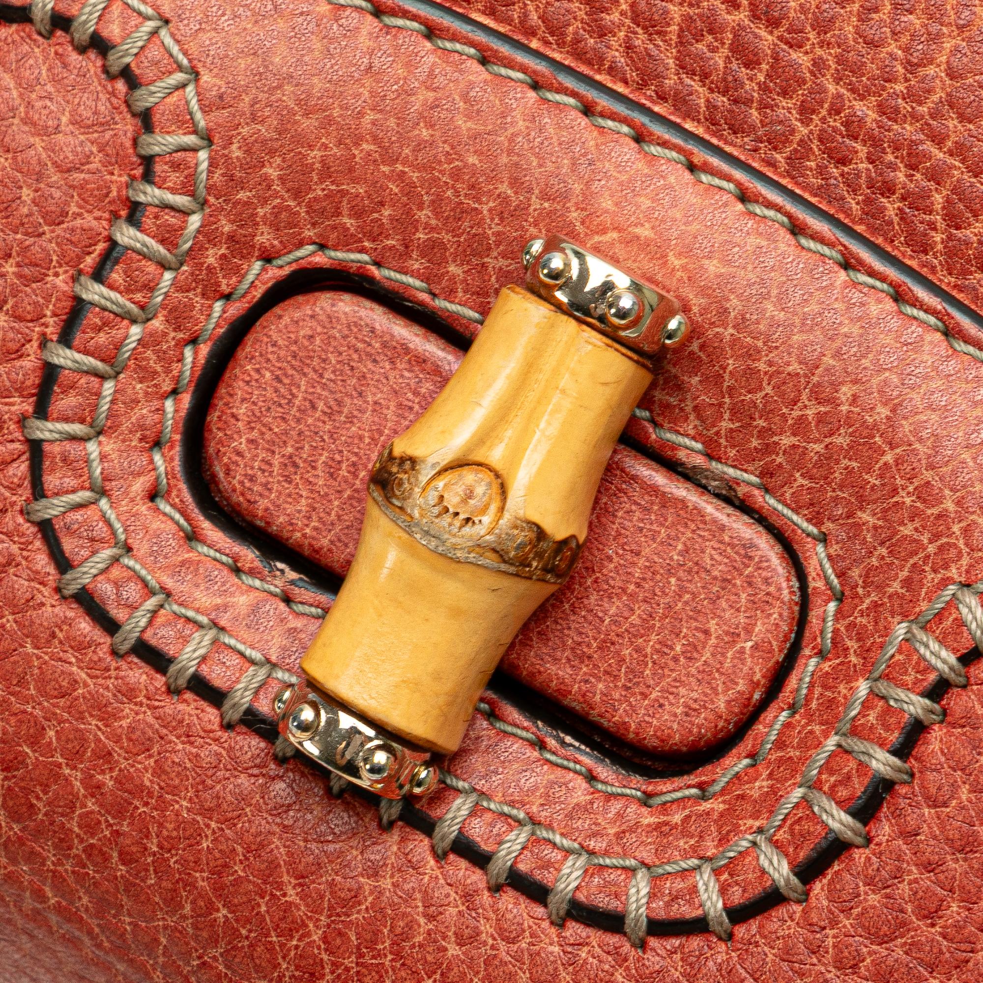 Gucci Small Leather New Bamboo Satchel