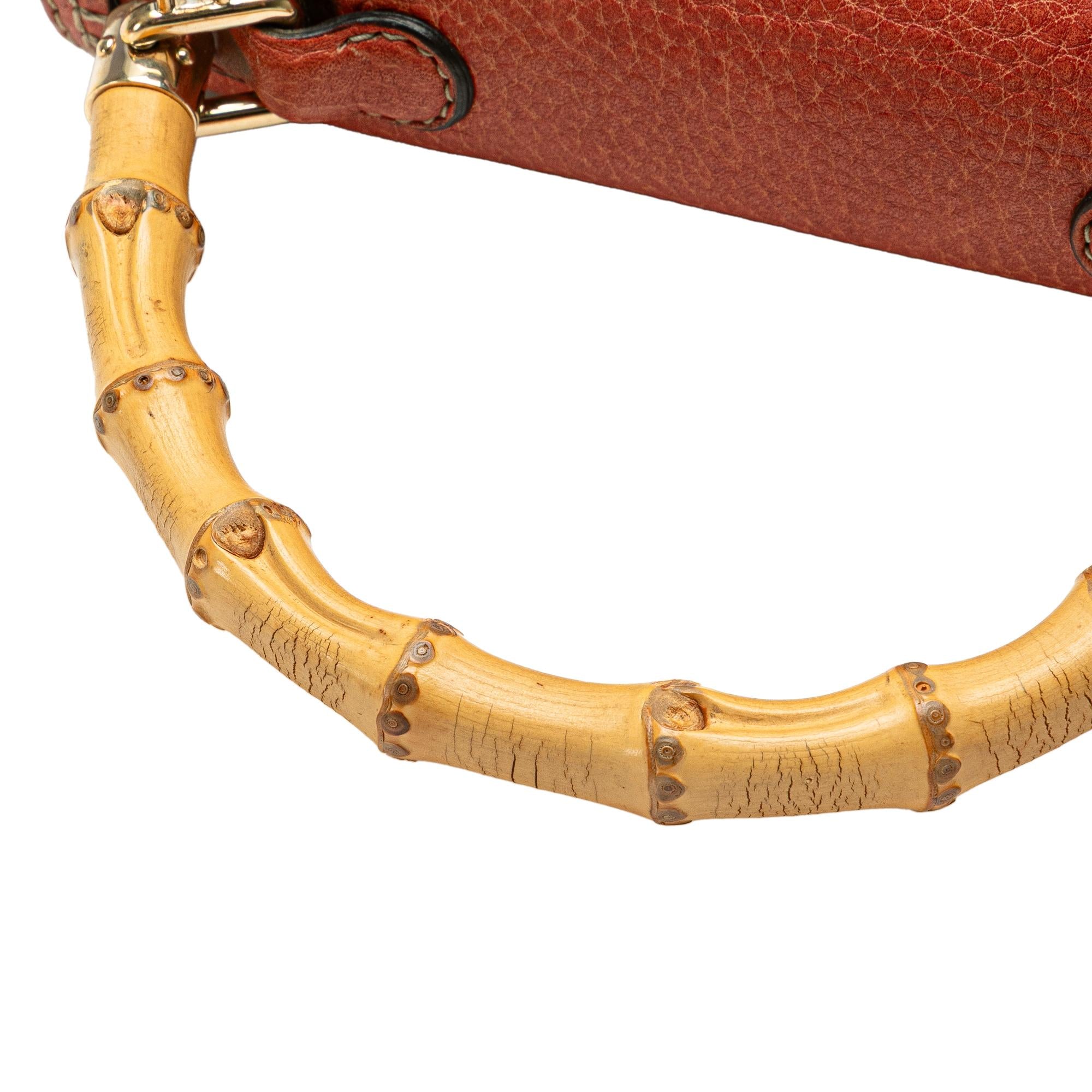 Gucci Small Leather New Bamboo Satchel