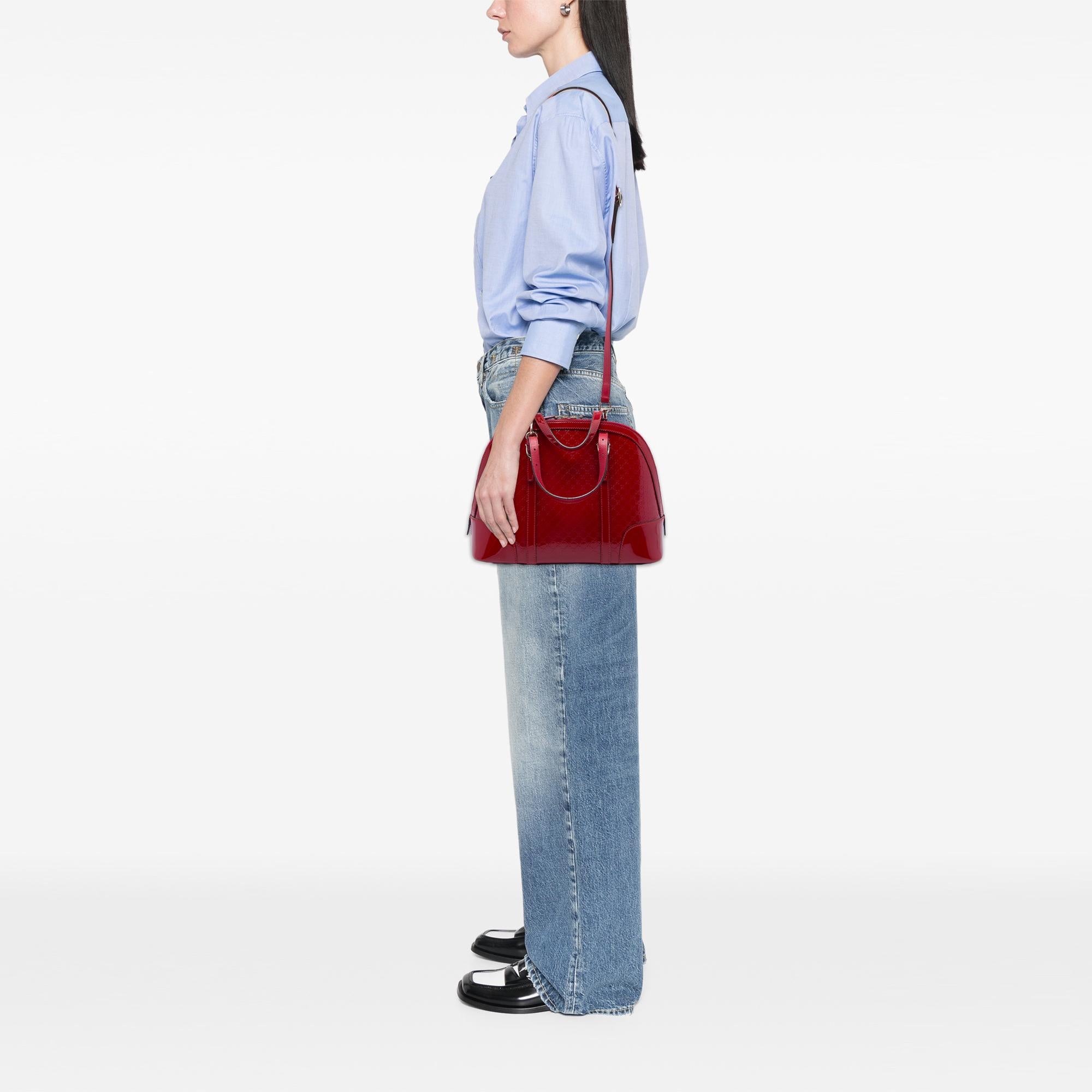 Gucci Small Microguccissima Patent Nice Dome Satchel
