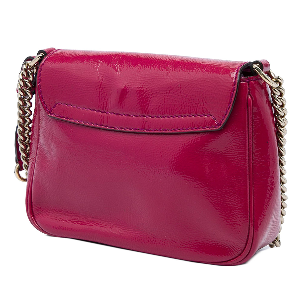Gucci Small Patent Soho Chain Flap Crossbody