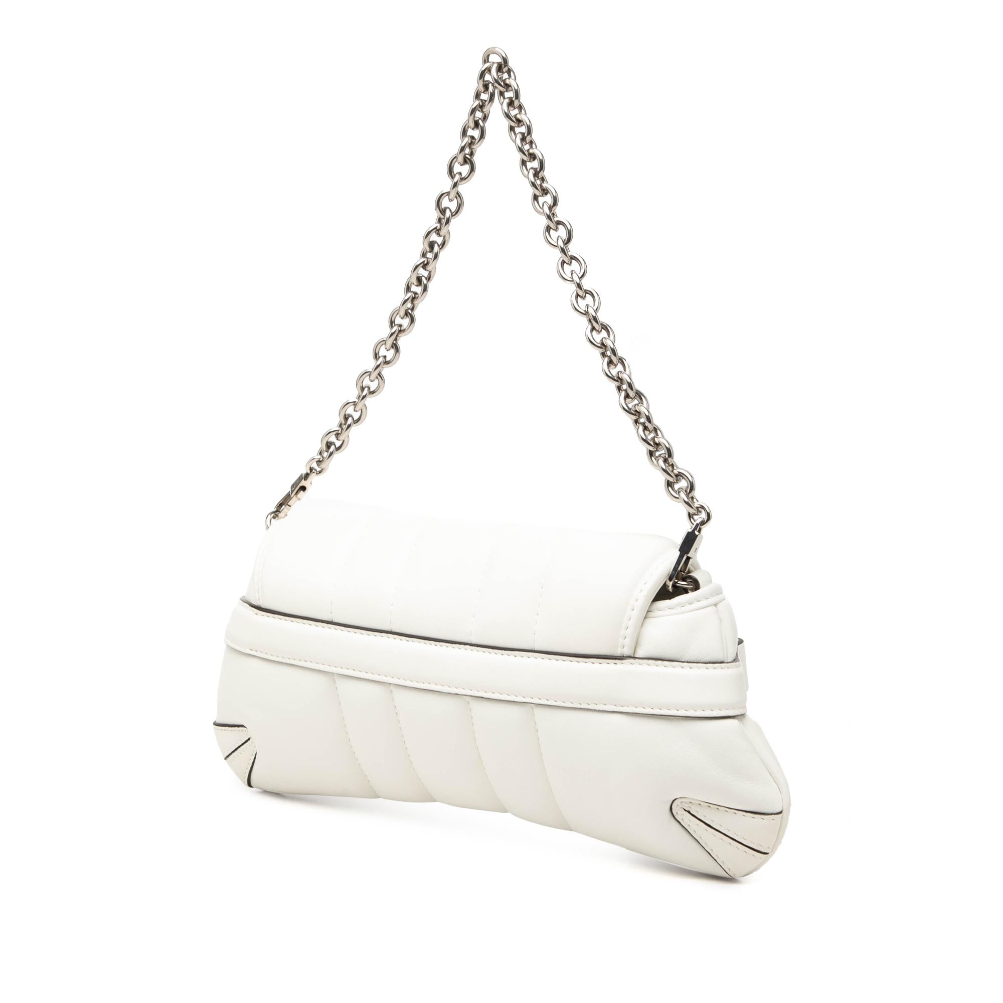 Gucci Small Quilted Calfskin Horsebit Chain Satchel
