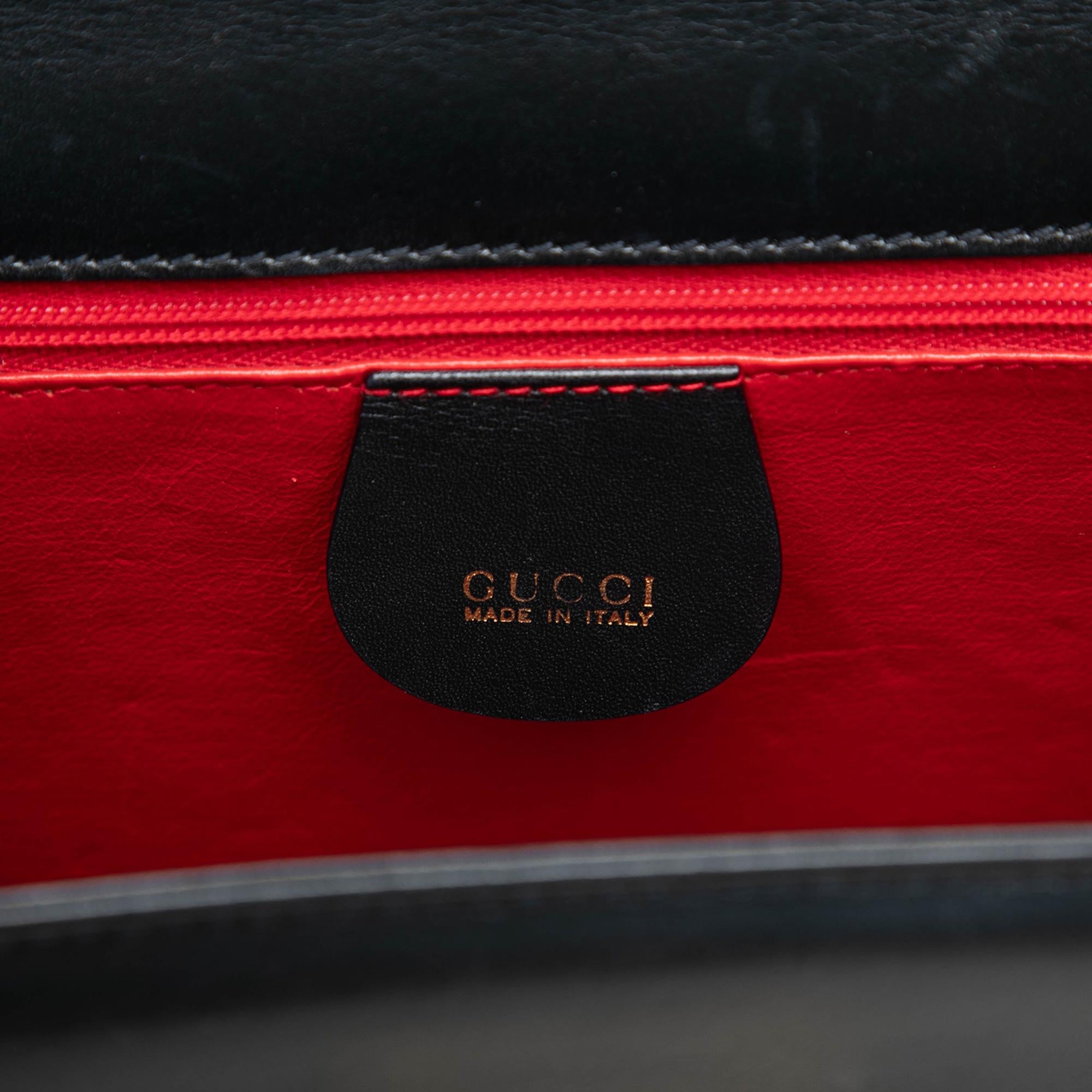 Gucci Smooth Calfskin Lady Lock Satchel