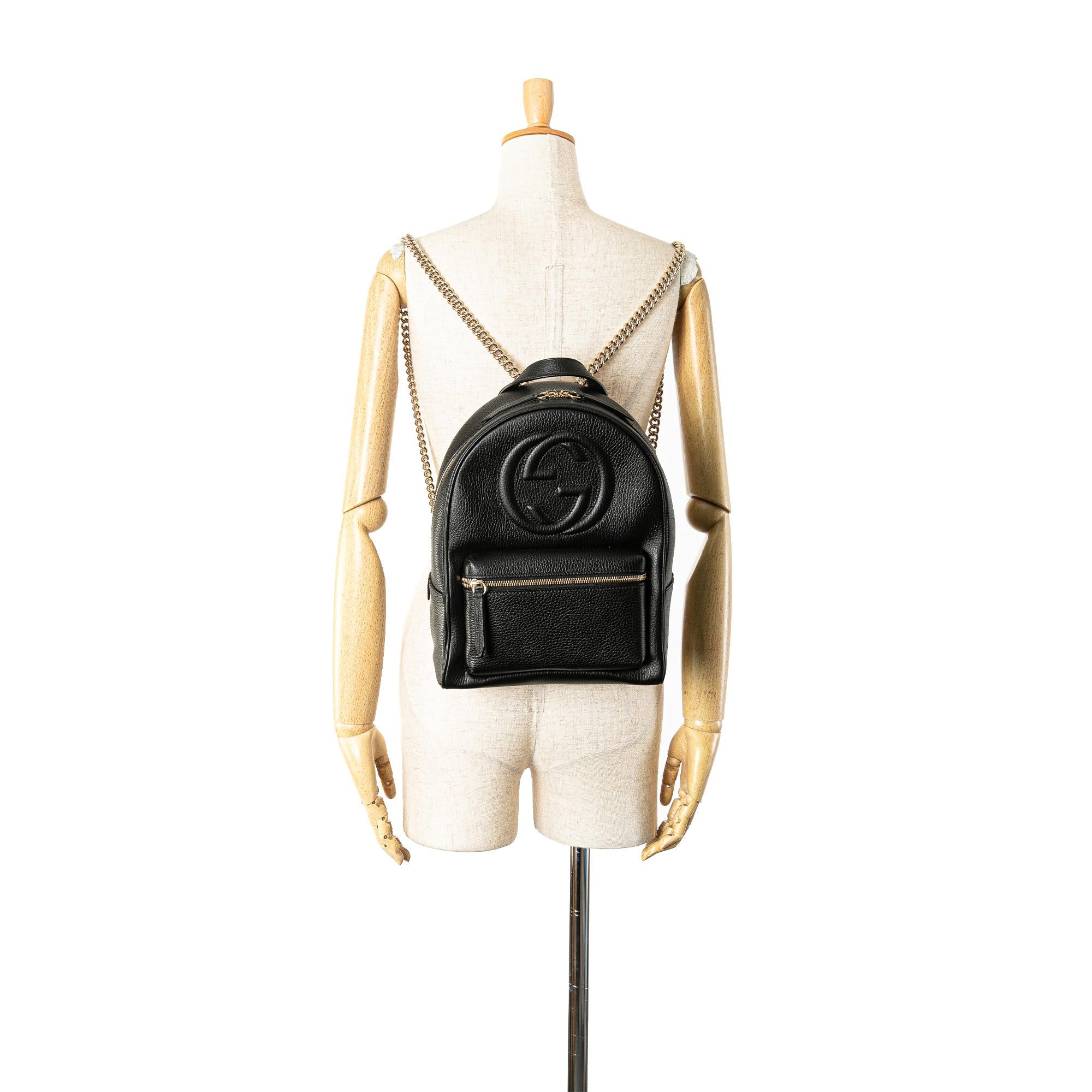 Gucci Soho Leather Chain Backpack