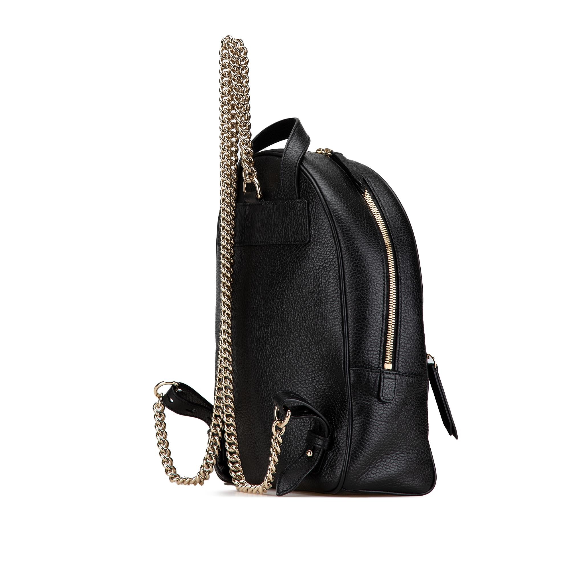 Gucci Soho Leather Chain Backpack