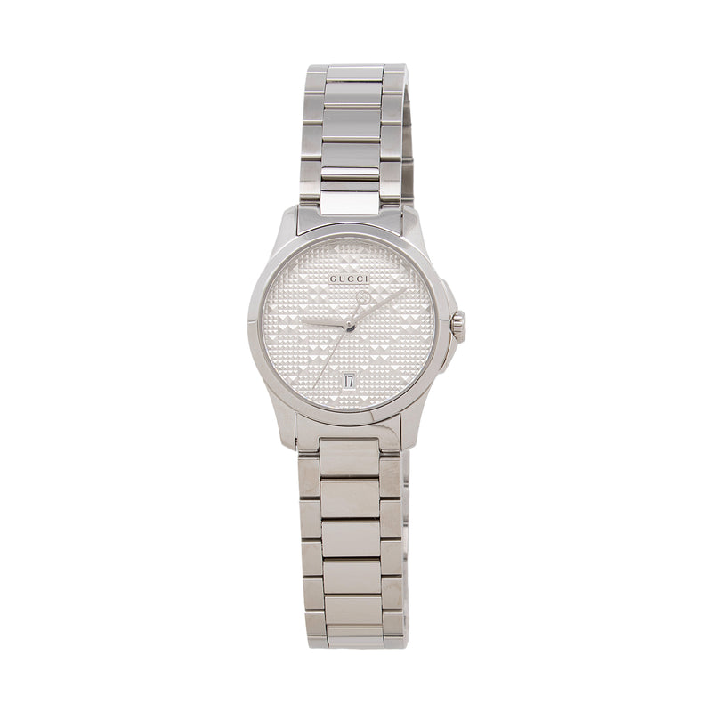 Gucci Stainless Steel Diamante G-Timeless Watch (SHF-U0NPIx)