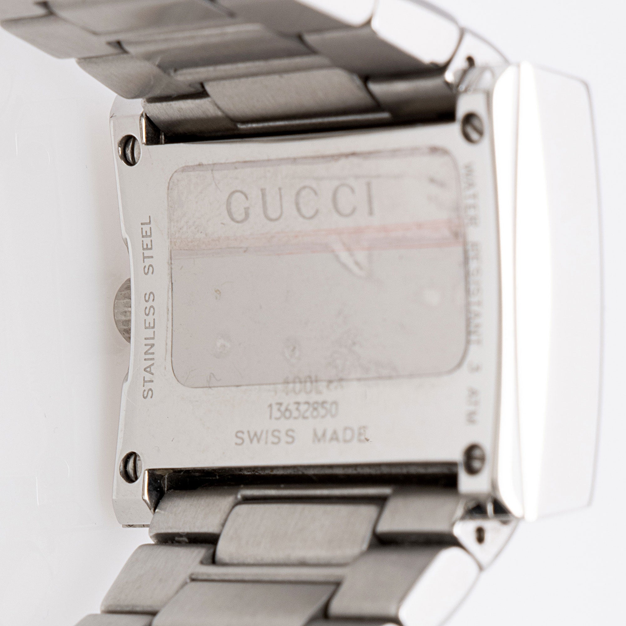 Gucci Stainless Steel Rectangular G Watch (SHF-eHi0YN)