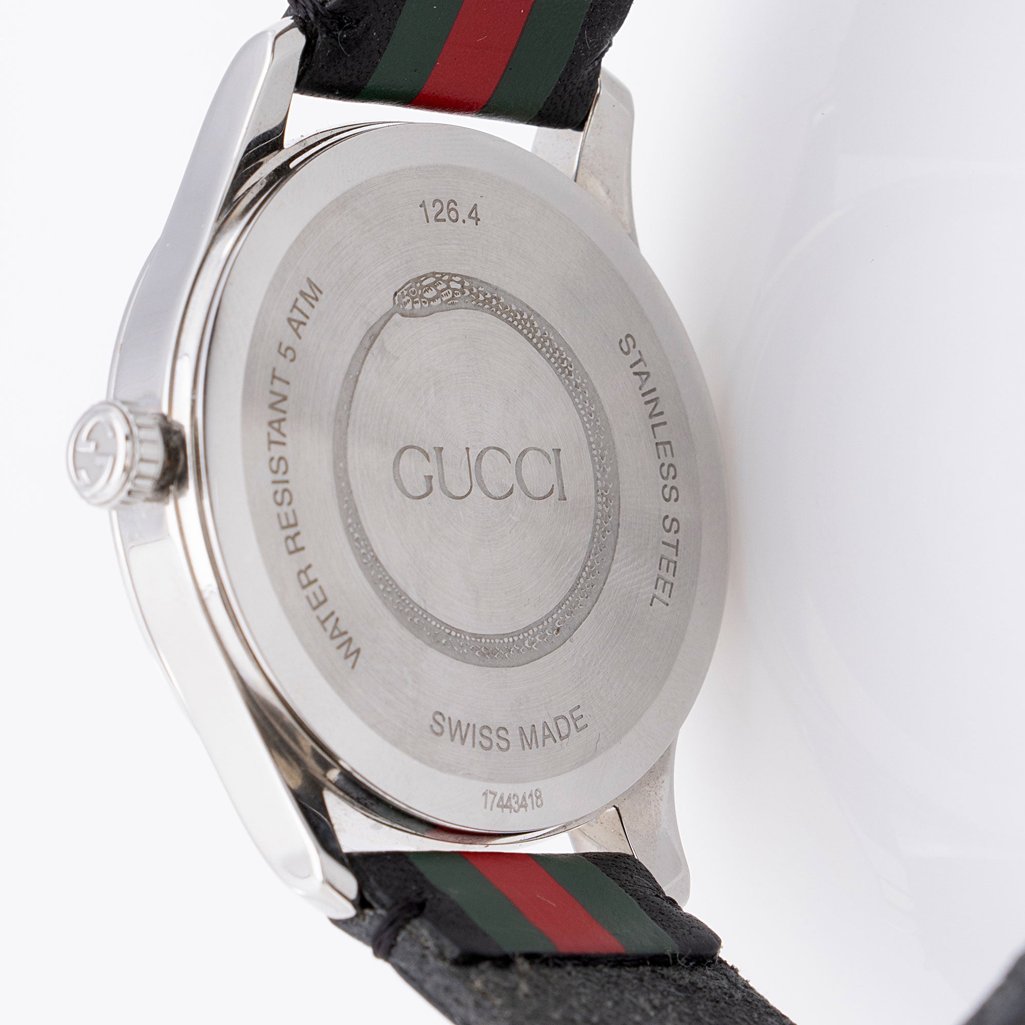 Gucci Stainless Steel Web G-Timeless Watch