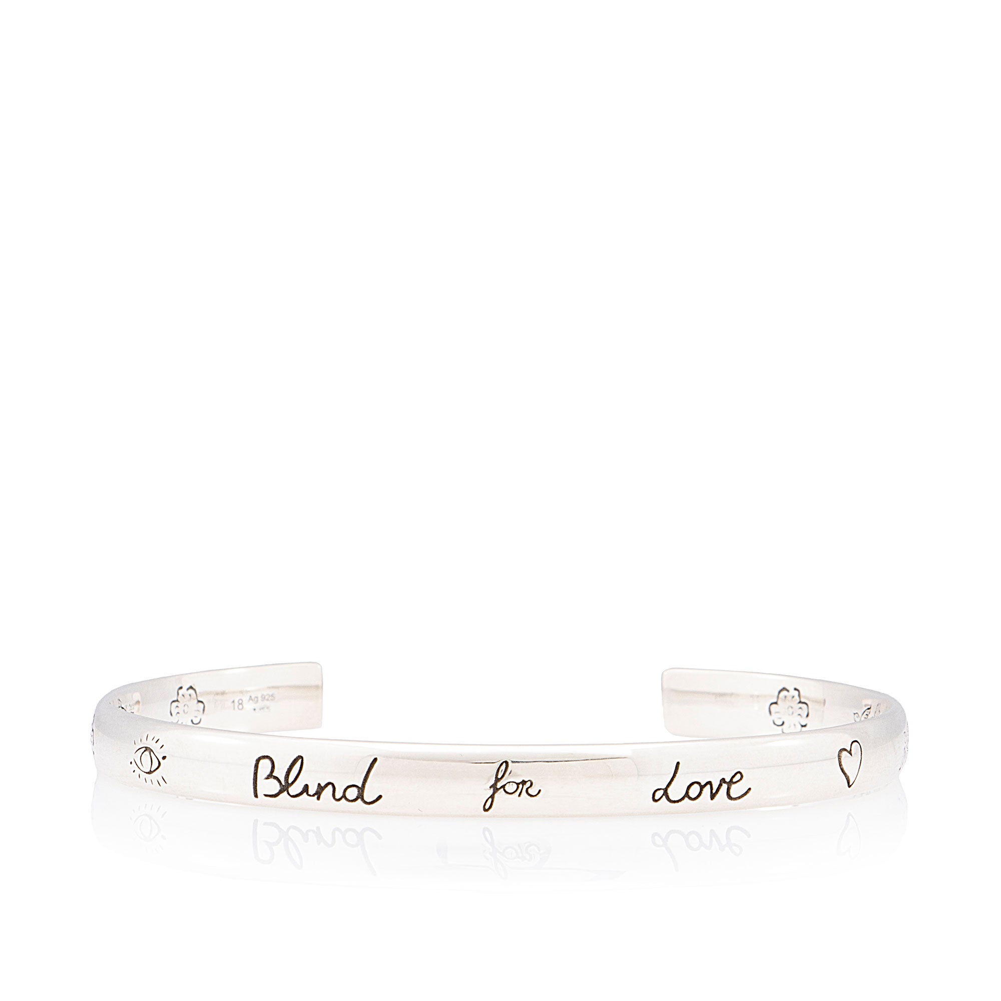 Gucci Sterling Silver Blind For Love Cuff