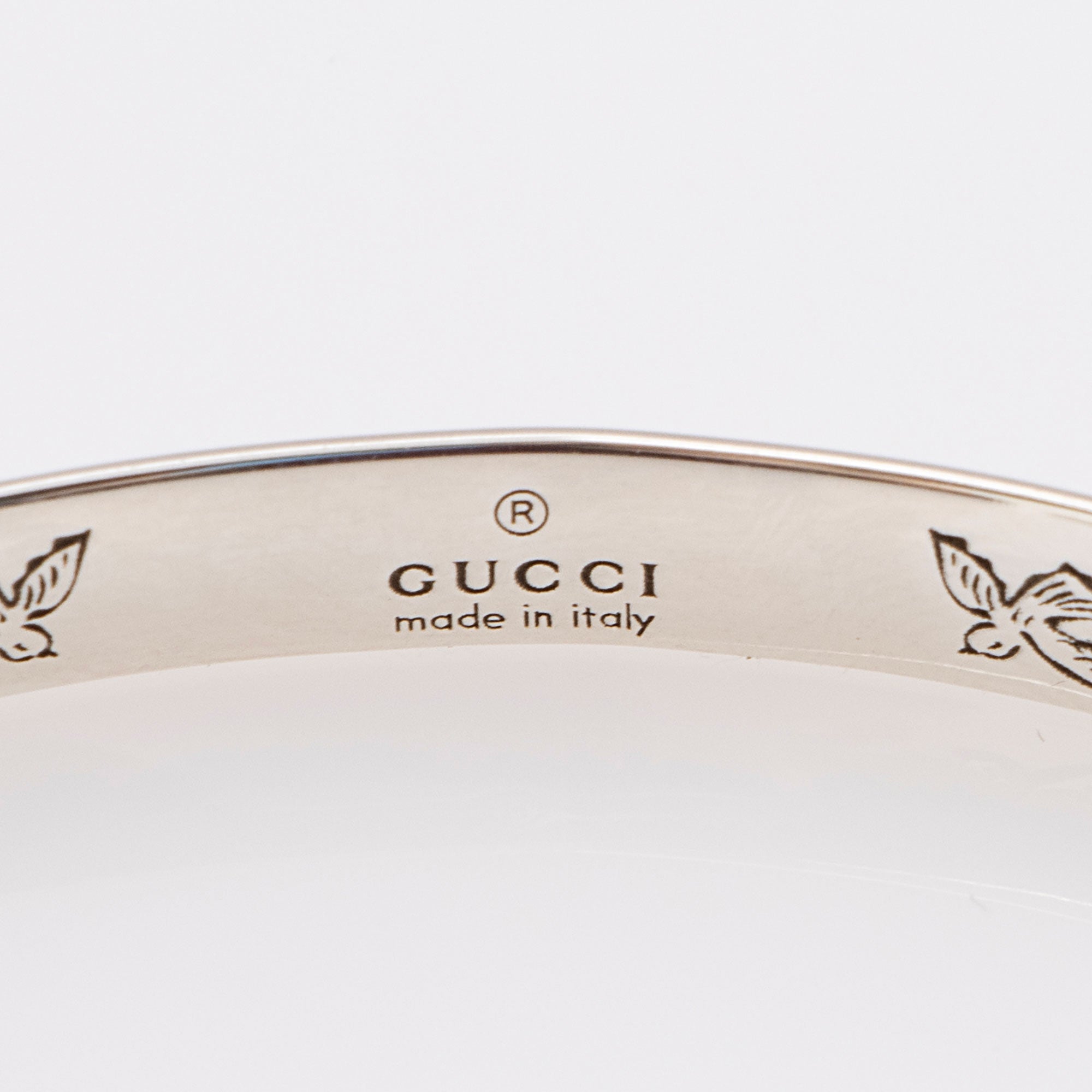 Gucci Sterling Silver Blind For Love Cuff