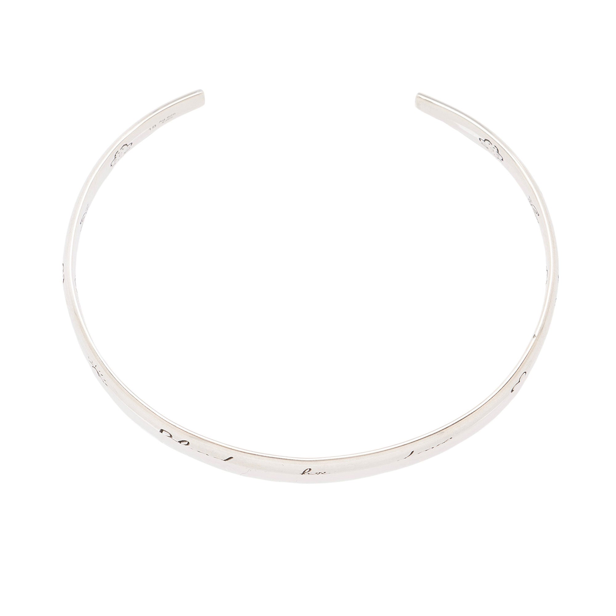 Gucci Sterling Silver Blind For Love Cuff