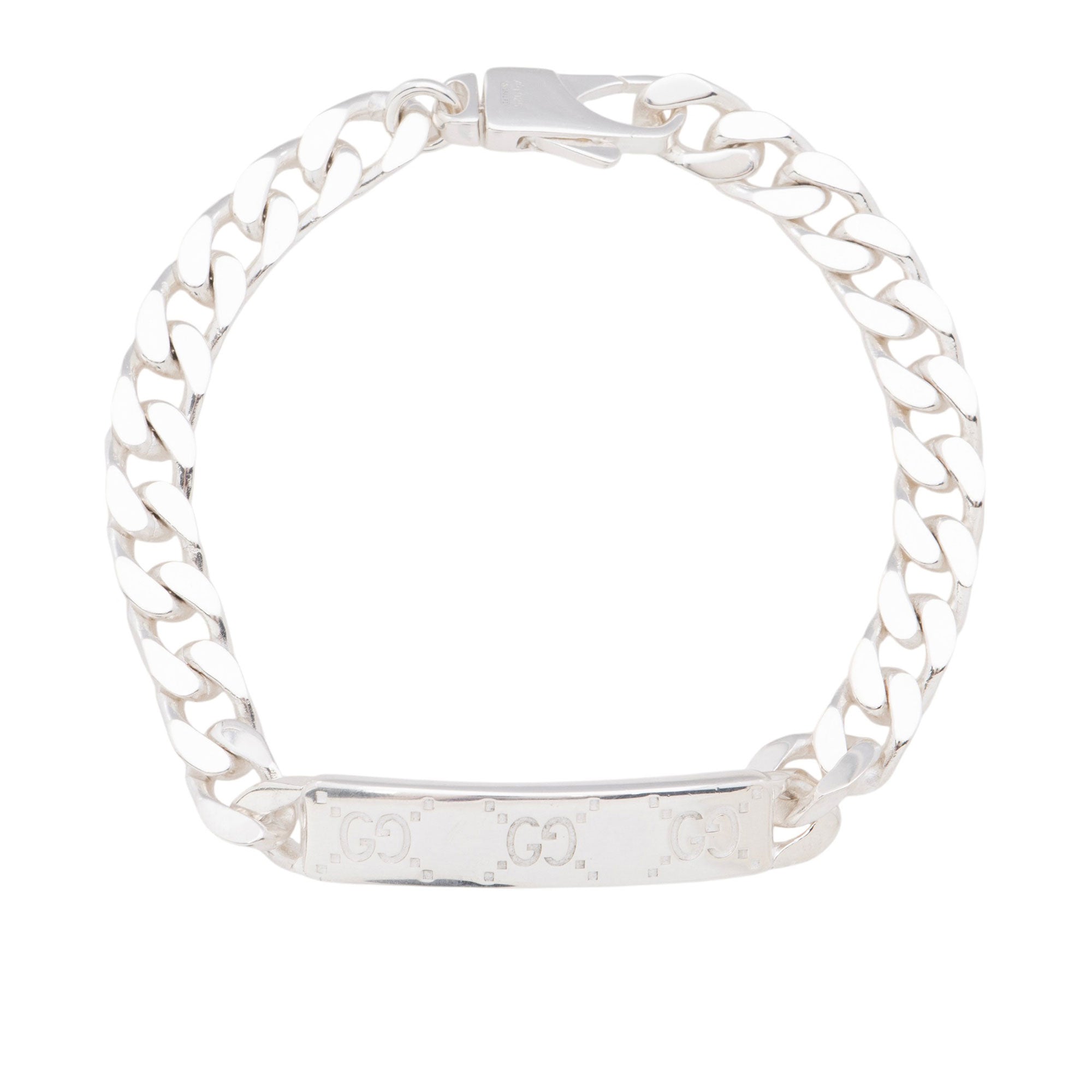 Gucci Sterling Silver GG Tag ID Bracelet