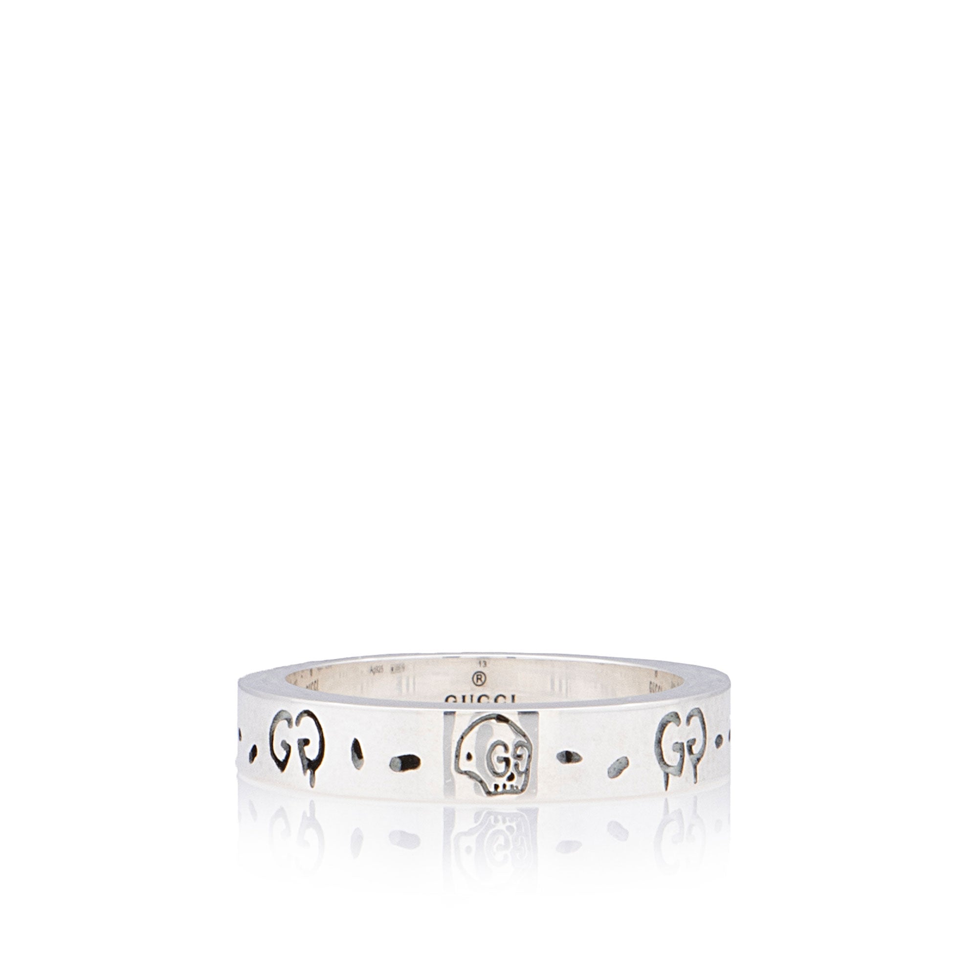 Gucci Sterling Silver Ghost Ring - Size 6 1/2
