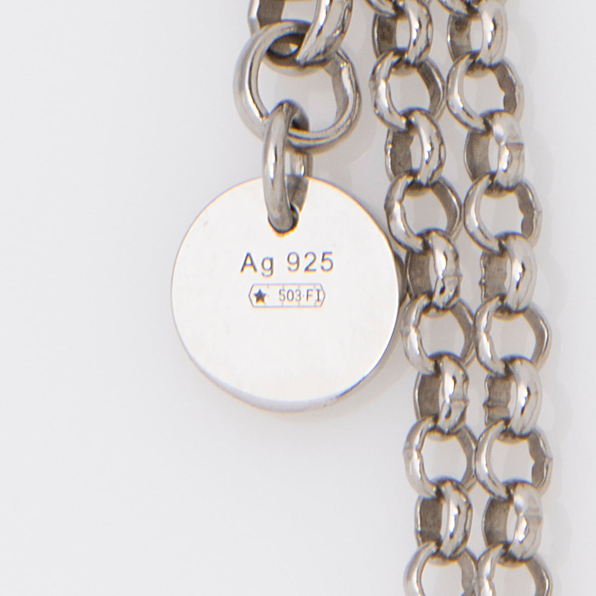 Gucci Sterling Silver Interlocking G Necklace