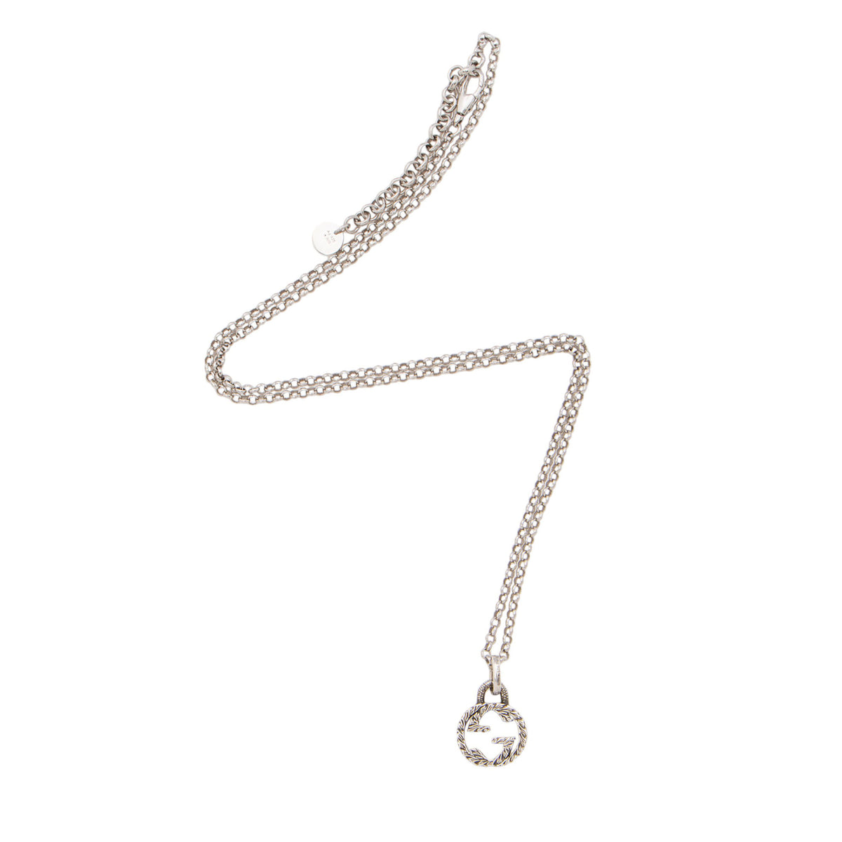 Gucci Sterling Silver Interlocking G Necklace