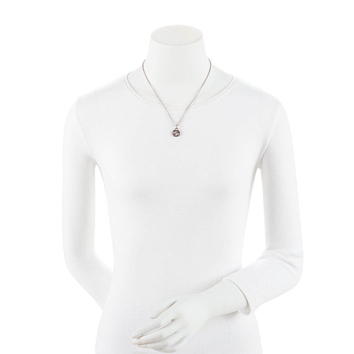 Gucci Sterling Silver Interlocking G Necklace